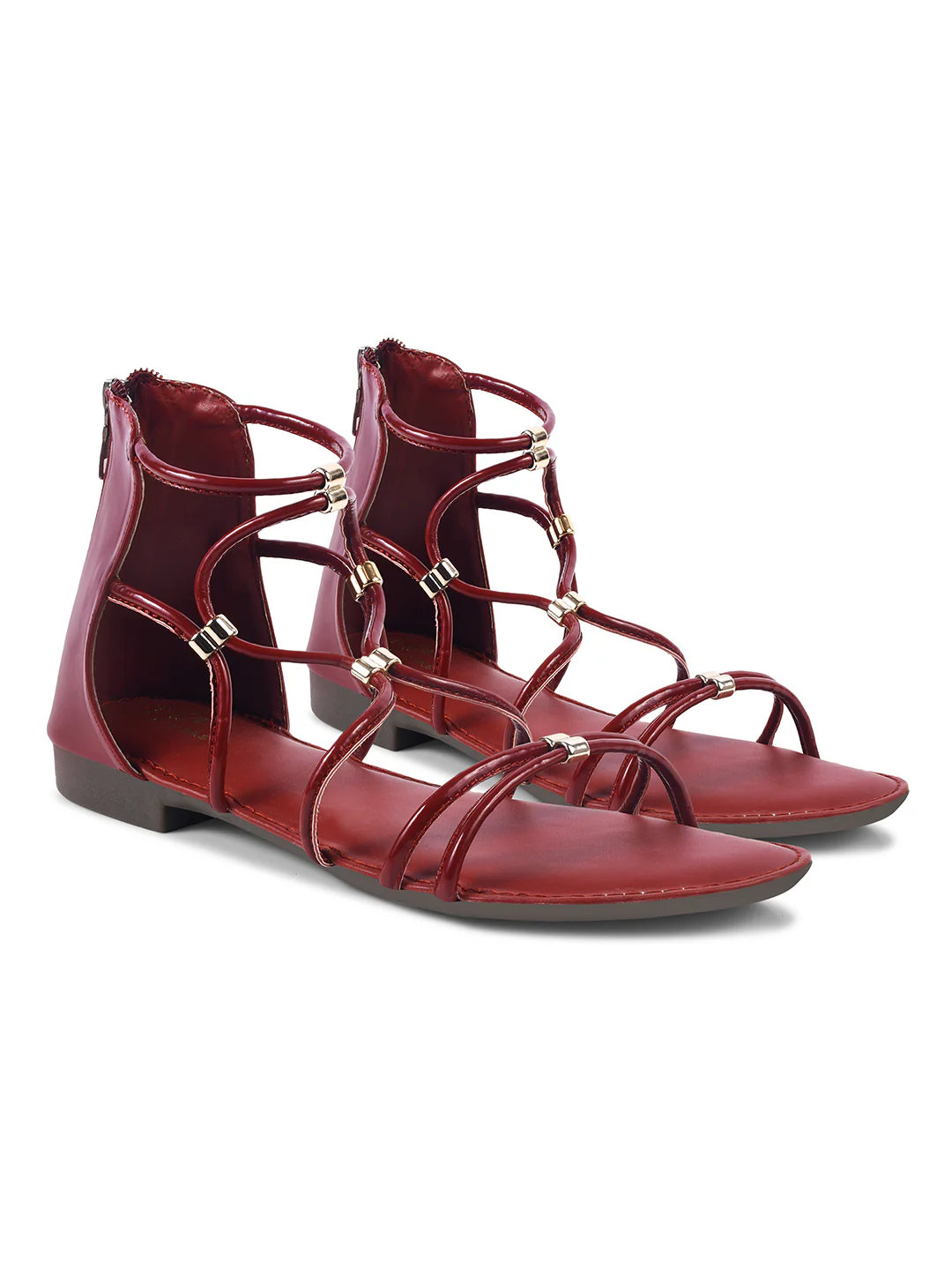 Strappy Gladiator Flat Sandals - Image 11