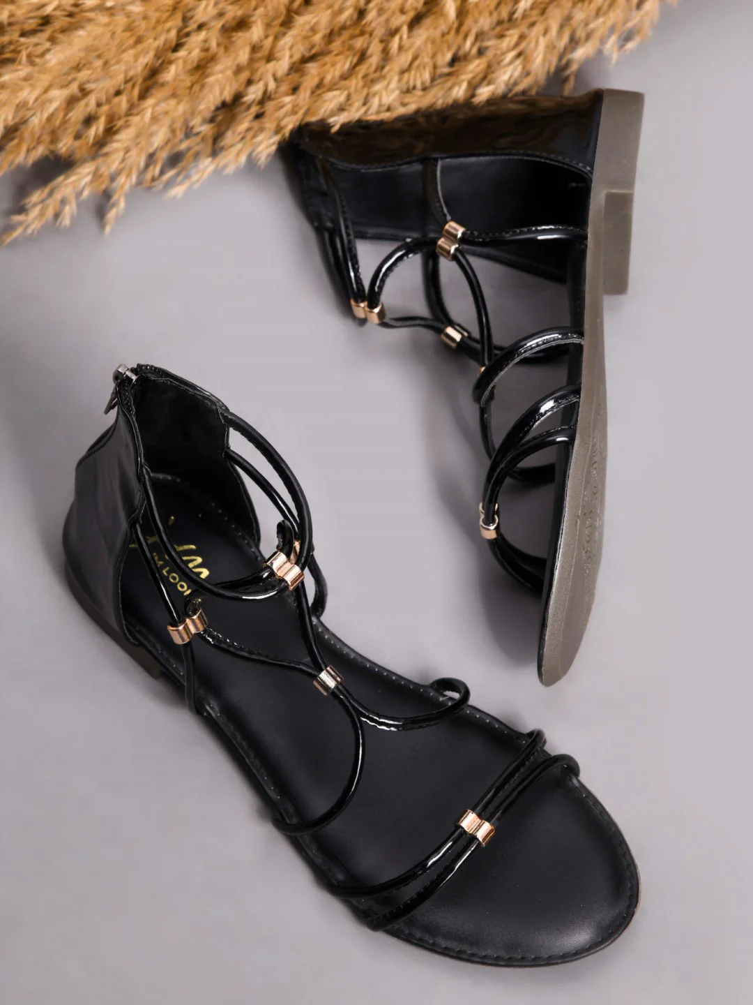 Strappy Gladiator Flat Sandals - Image 2