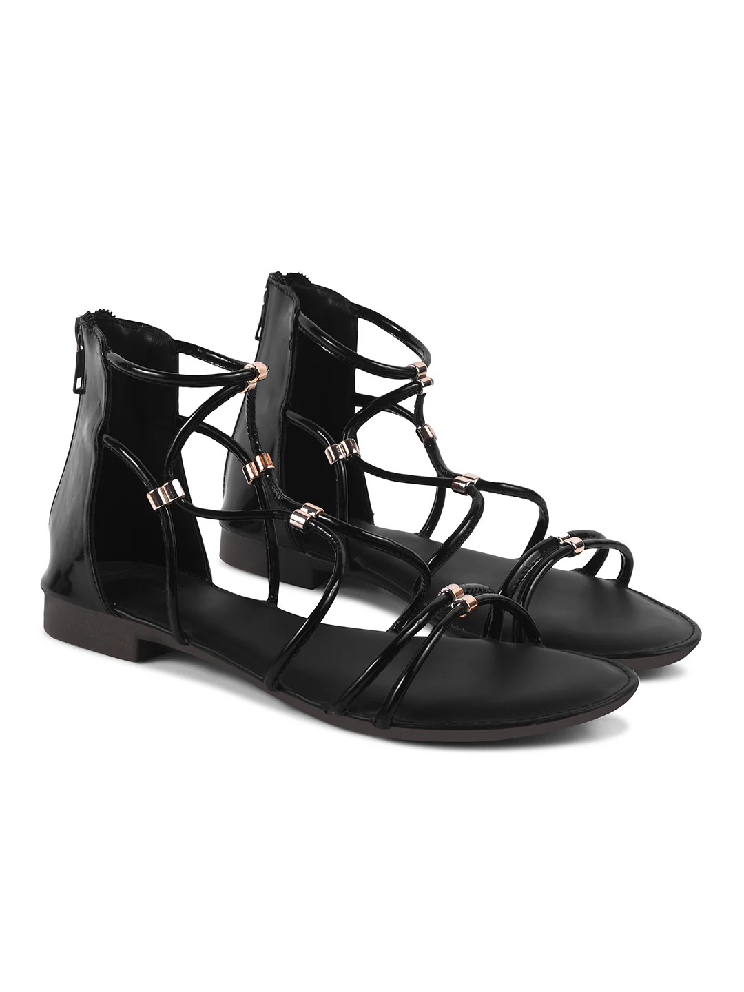 Strappy Gladiator Flat Sandals - Image 5