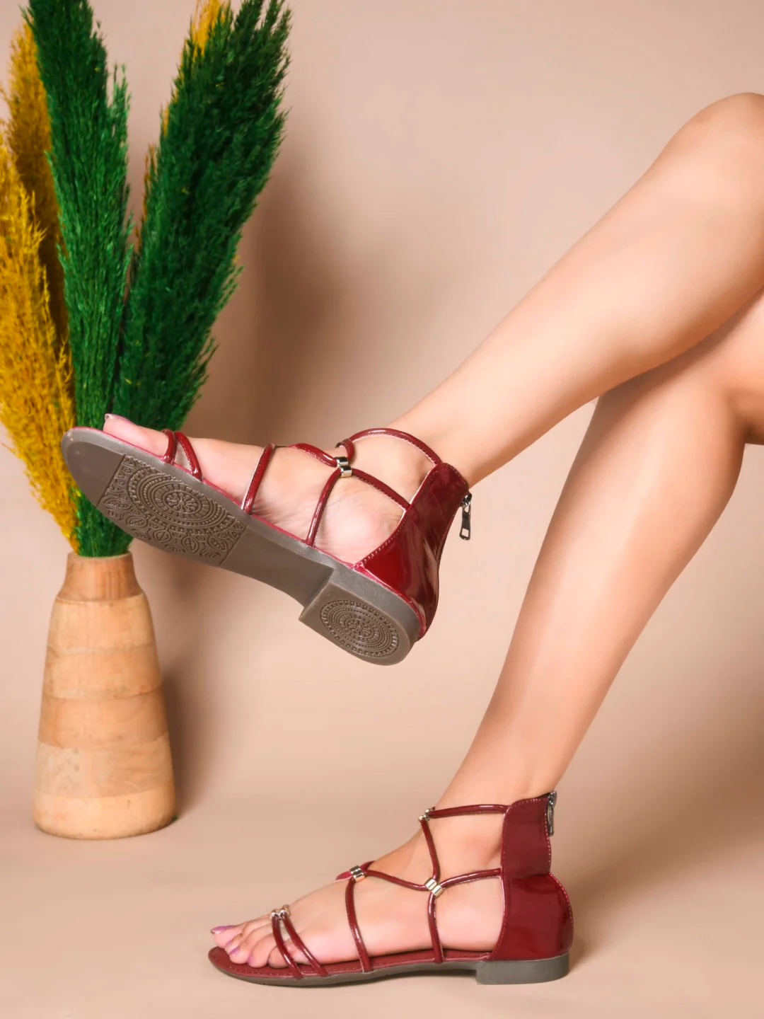 Strappy Gladiator Flat Sandals - Image 7