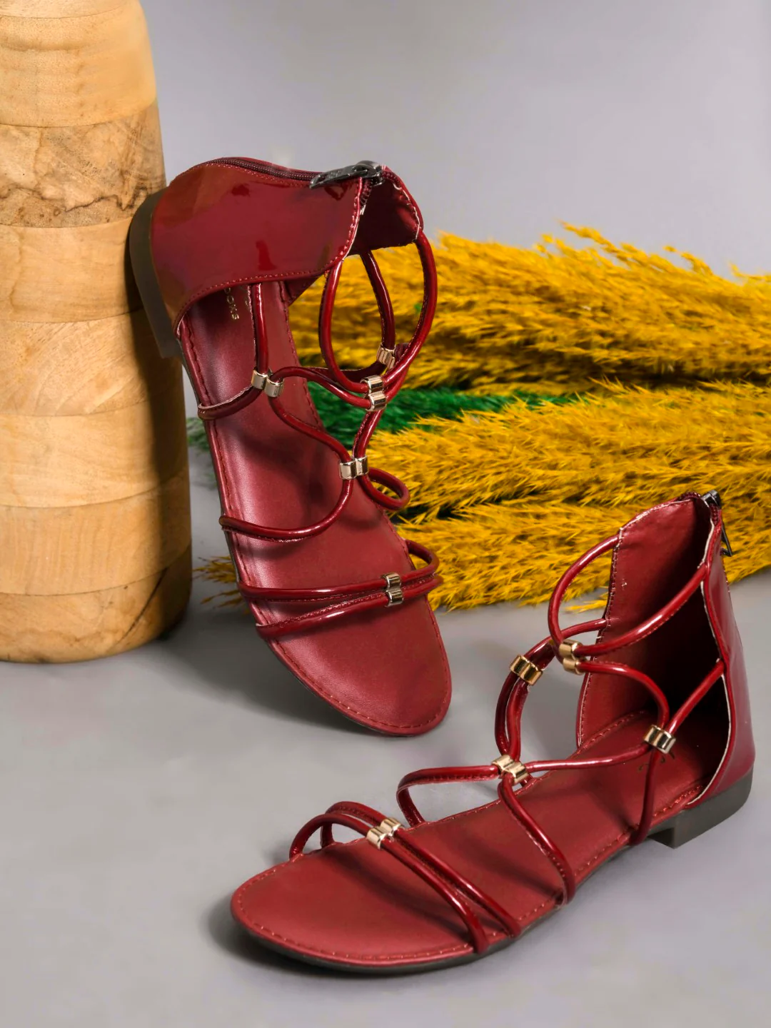 Strappy Gladiator Flat Sandals - Image 9