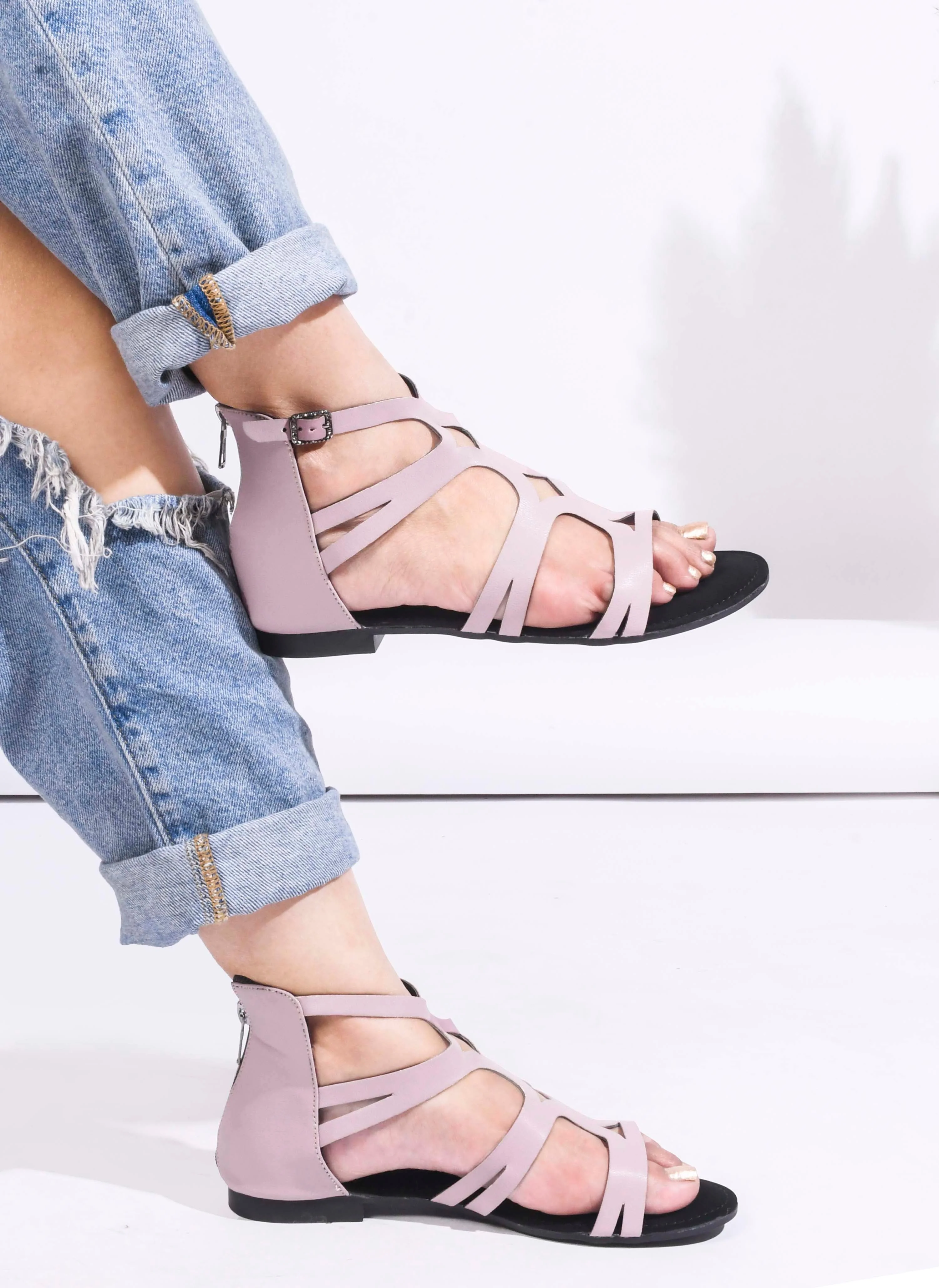 Jm Looks Stylish Gladiator Flat Sandals for Women & Girls - Image 14