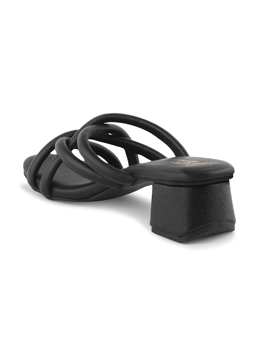 Jm Looks Women's Padded Multi-Strap Block Heel Slides - Image 8