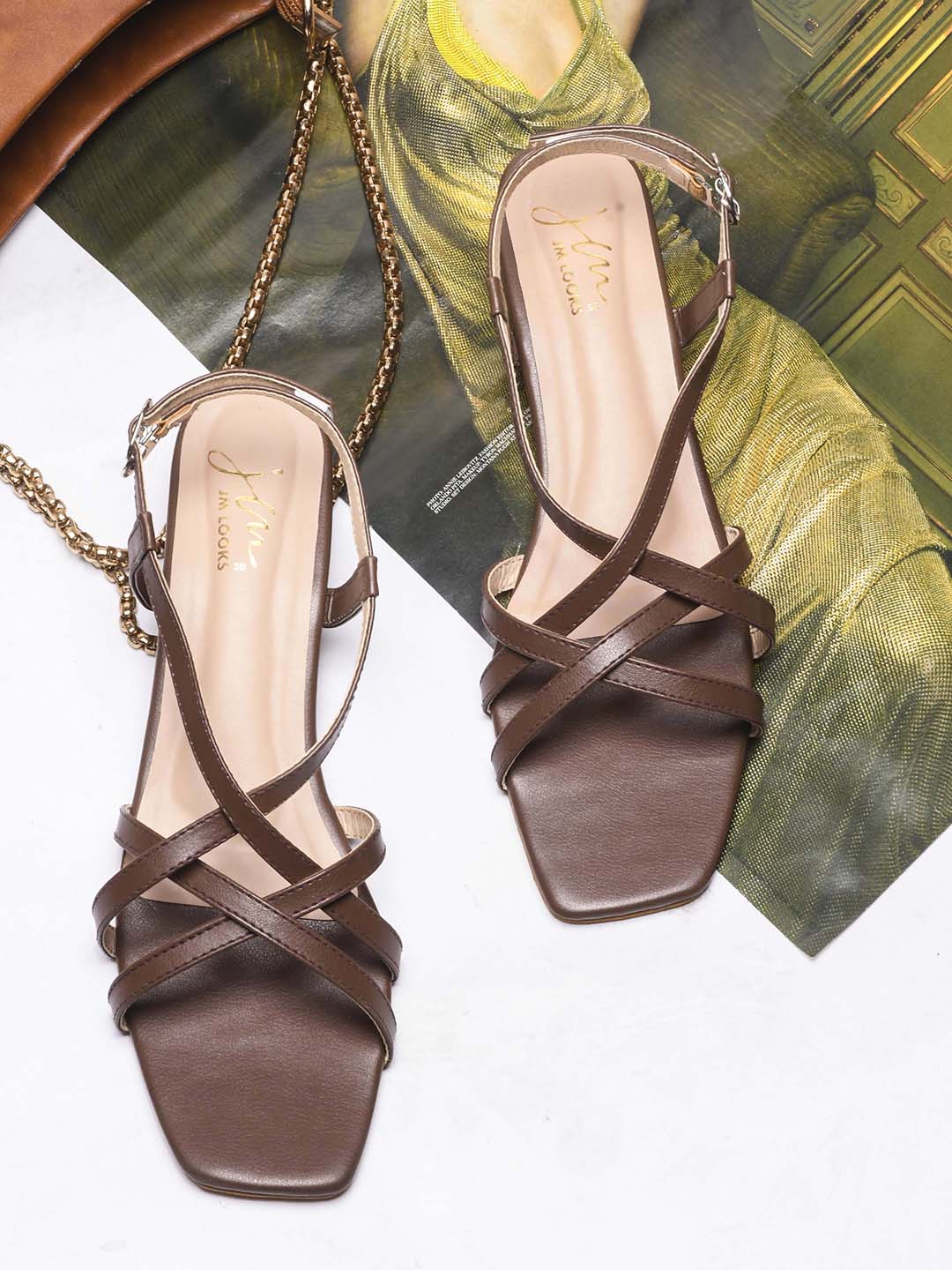Jm Looks Women's Multi-Strap Block Heel Sandals - Image 2