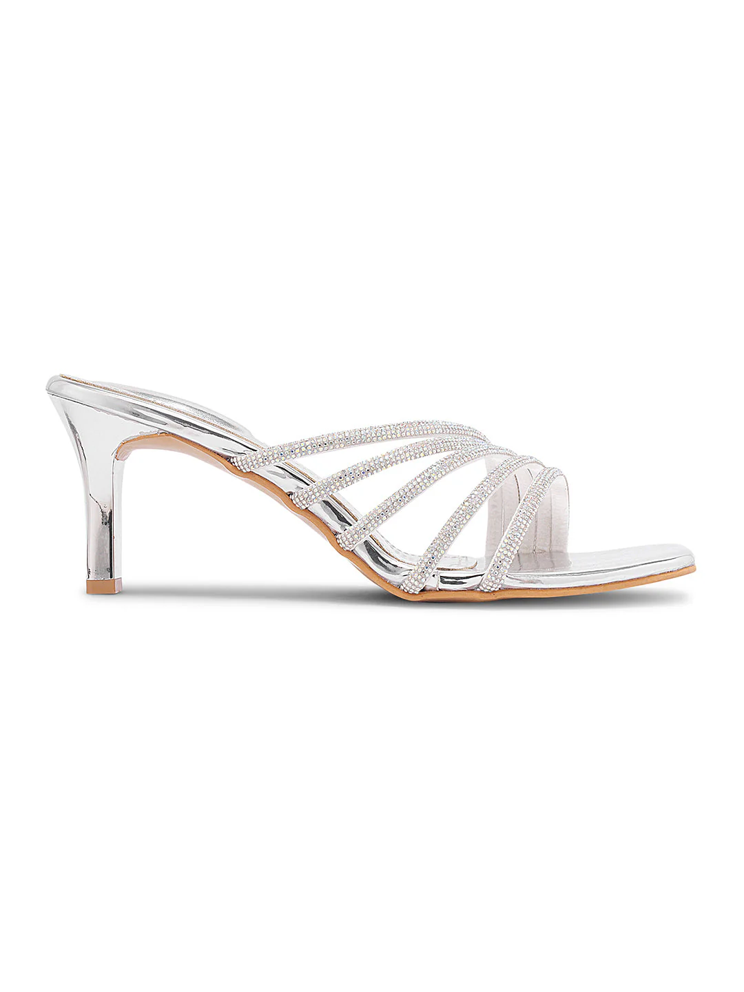 JM Looks Women's Embellished Strap Heeled Sandals - Image 12