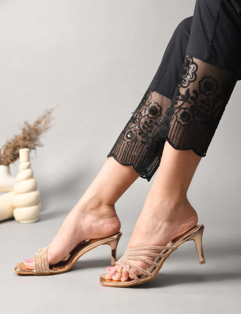 JM Looks Women's Embellished Strap Heeled Sandals - Image 14