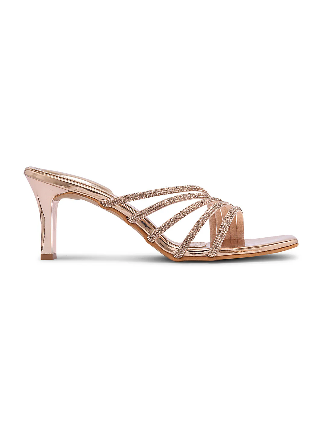 JM Looks Women's Embellished Strap Heeled Sandals - Image 18
