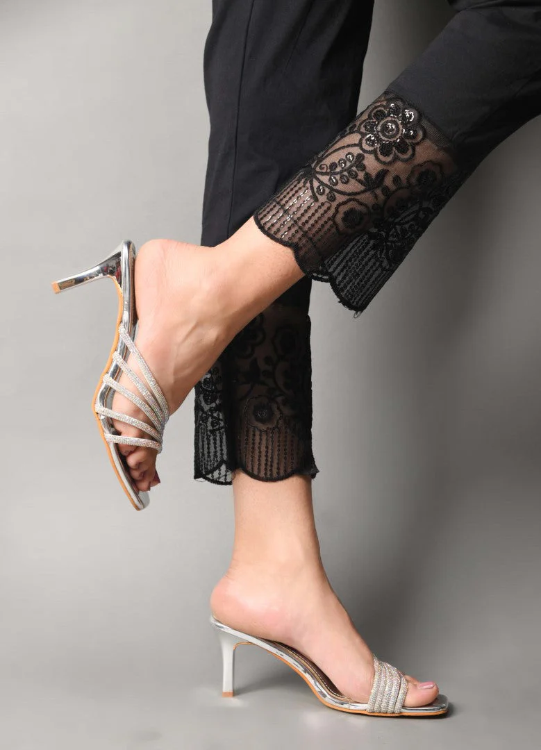 JM Looks Women's Embellished Strap Heeled Sandals - Image 9