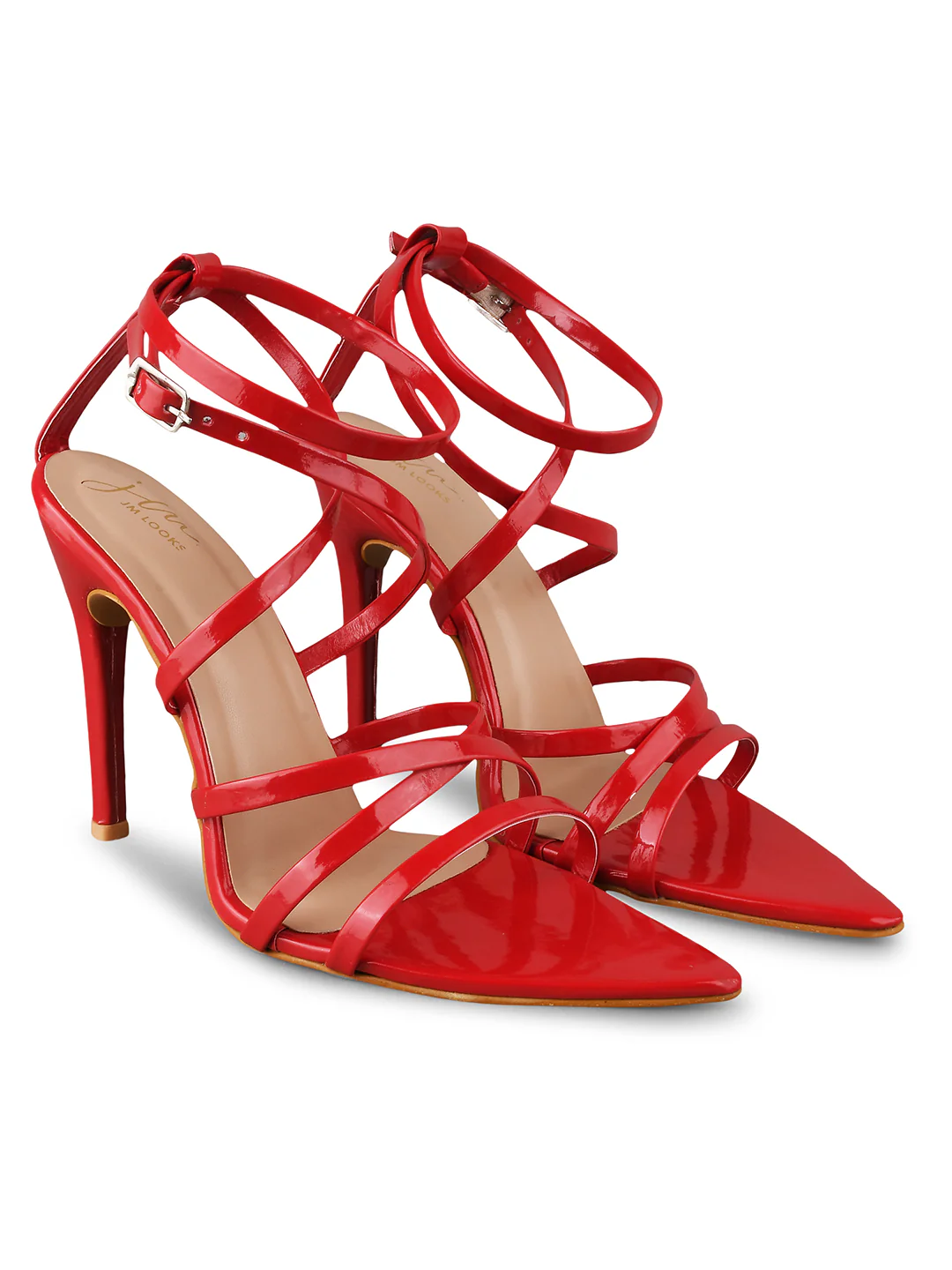 Jm Looks Women's Strappy Pointed High Heels - Image 9