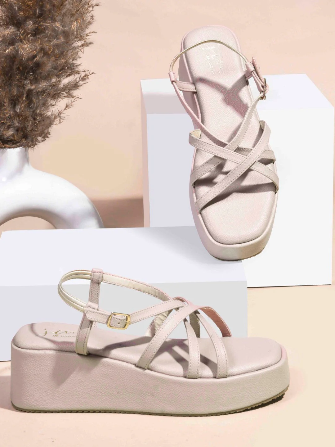 Jm Looks Chic Multi-Strap Platform Sandals for Women & Girls