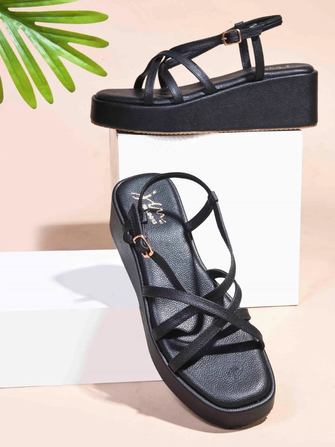 Jm Looks Chic Multi-Strap Platform Sandals for Women & Girls - Image 2