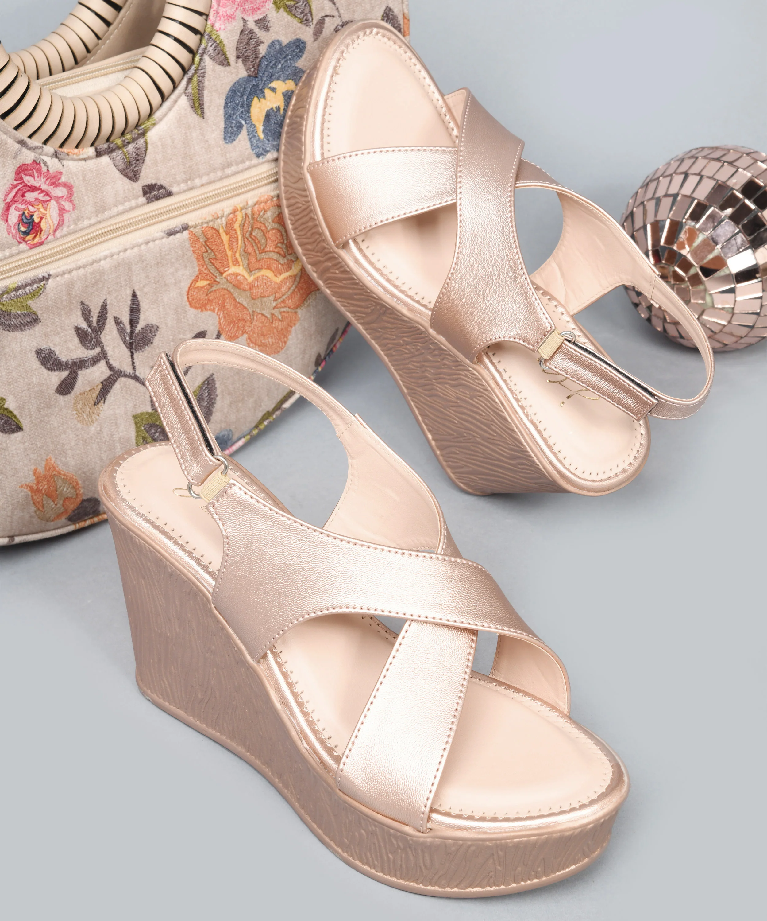 JM Looks Strappy Platform Wedge Sandals - Image 10
