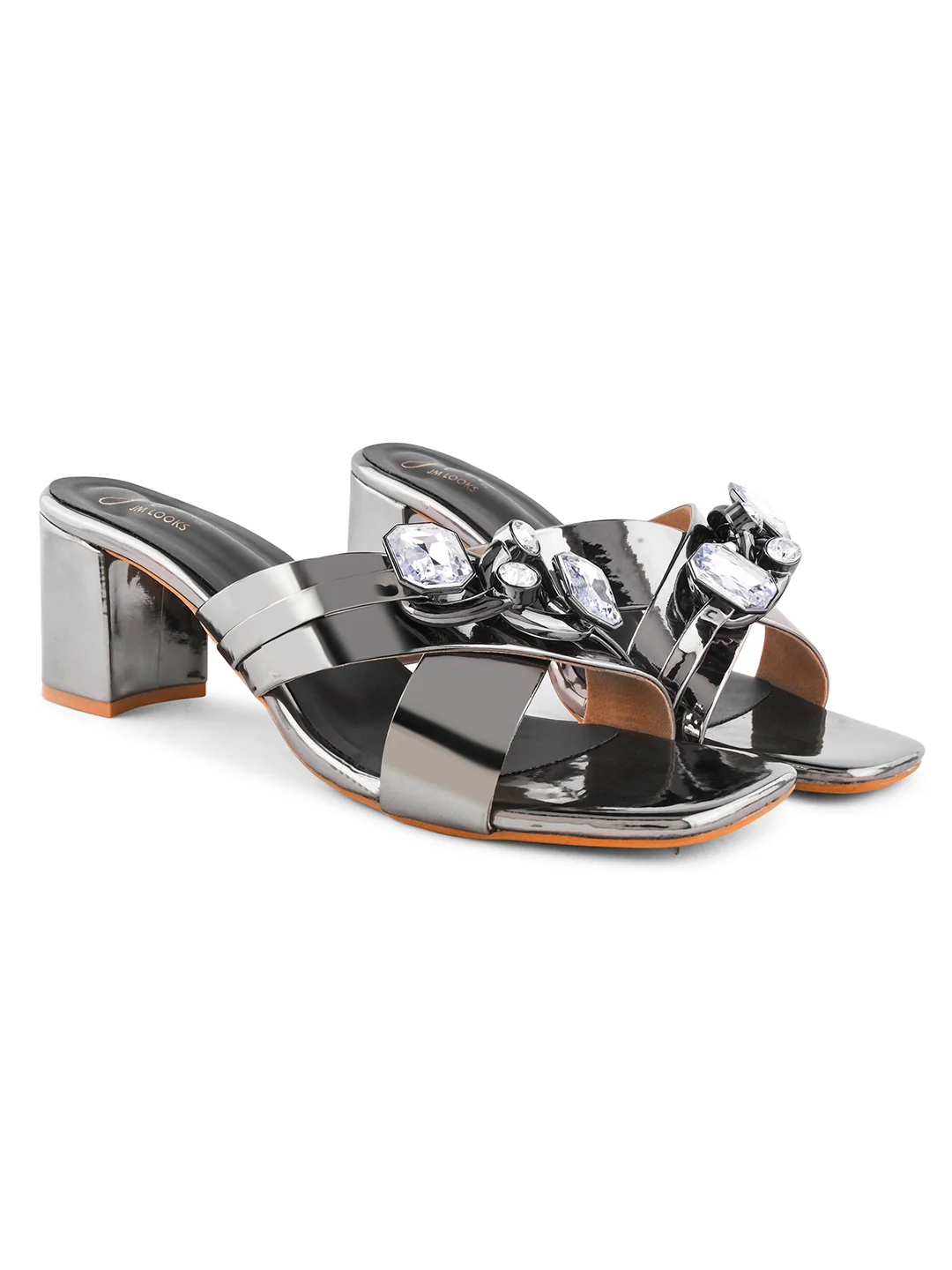 Jm Looks Women's Embellished Block Heel Mules - Image 5