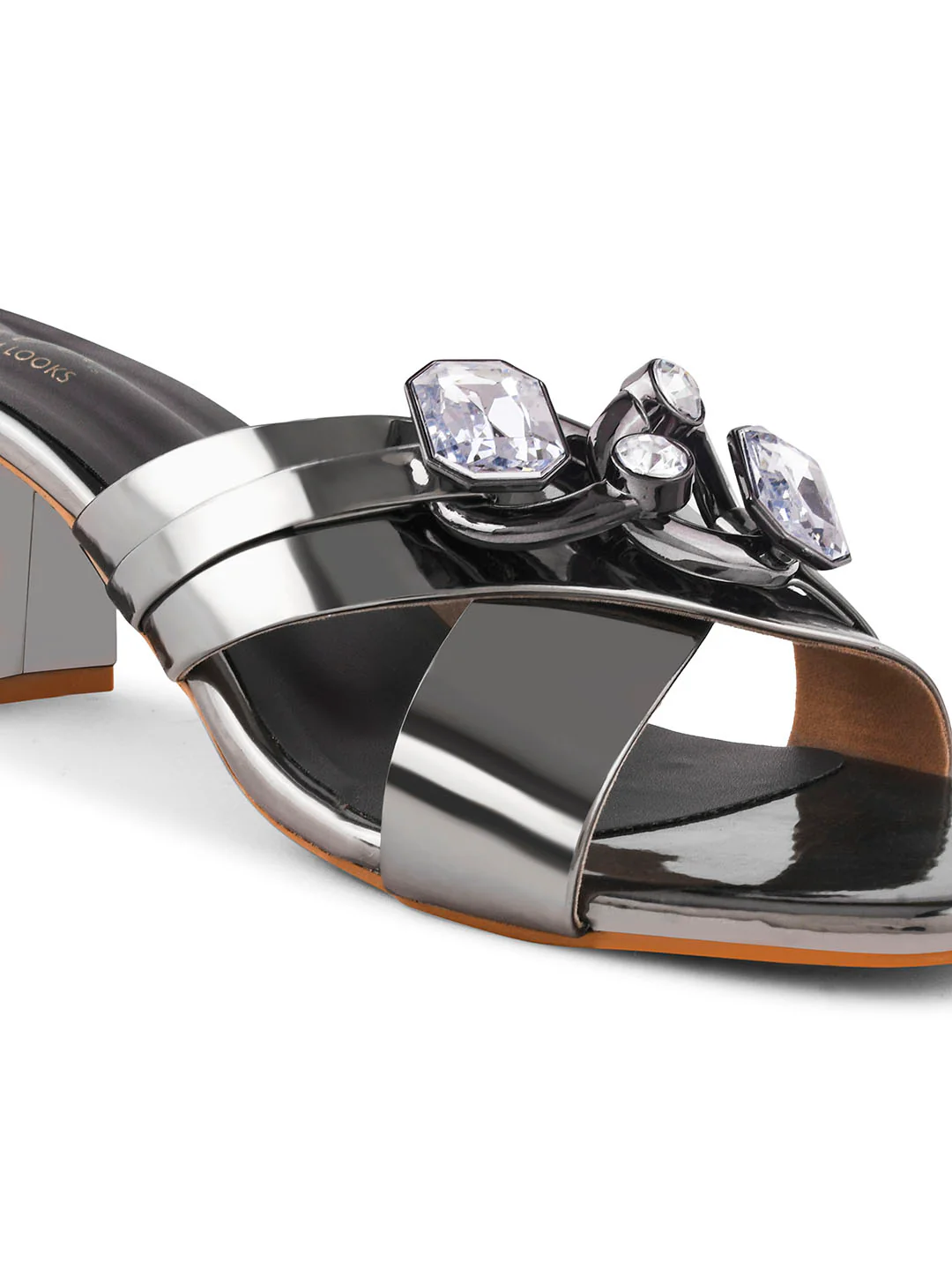 Jm Looks Women's Embellished Block Heel Mules - Image 6