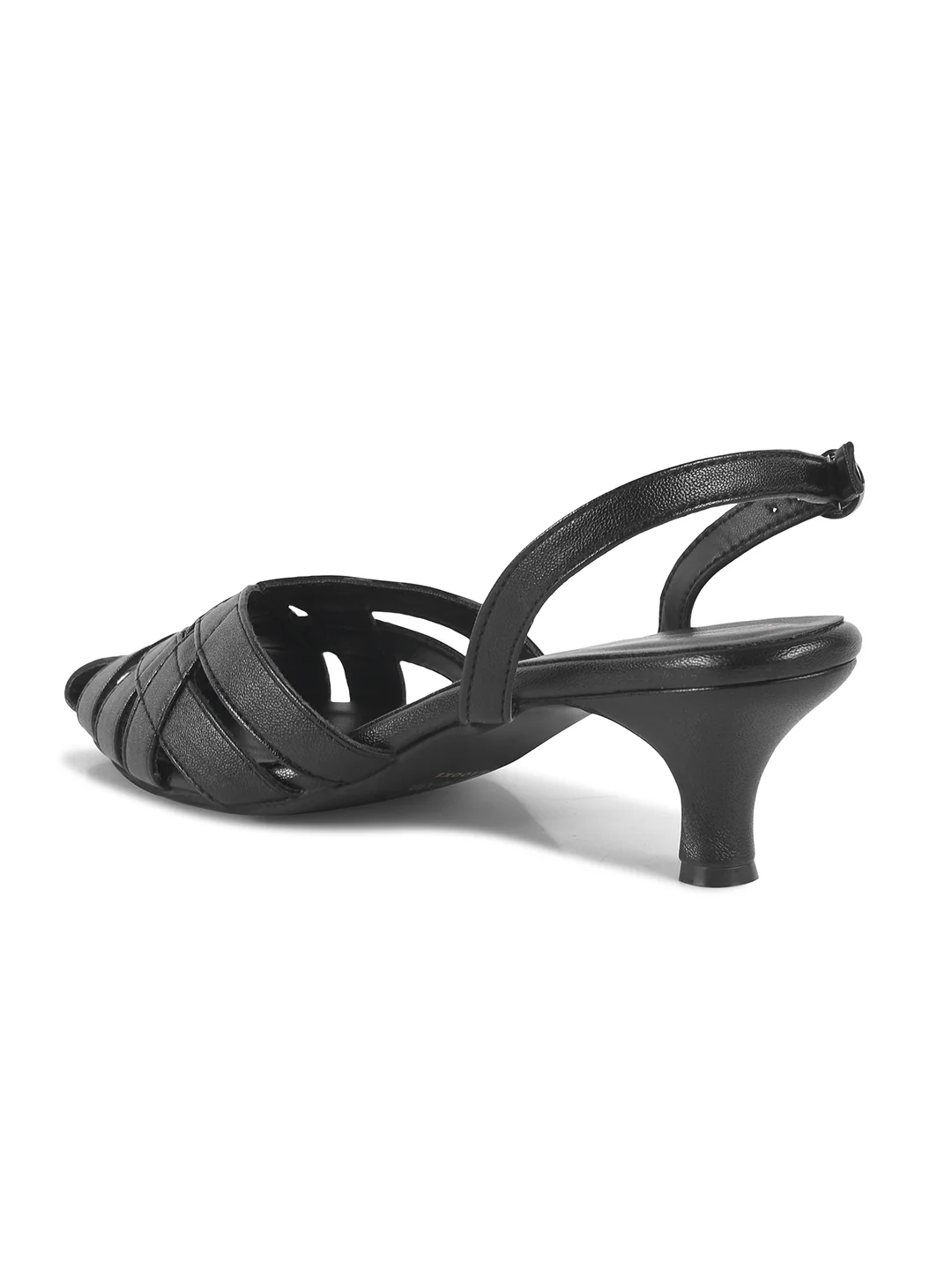Strappy Slingback Kitten Heel Sandals - Image 5