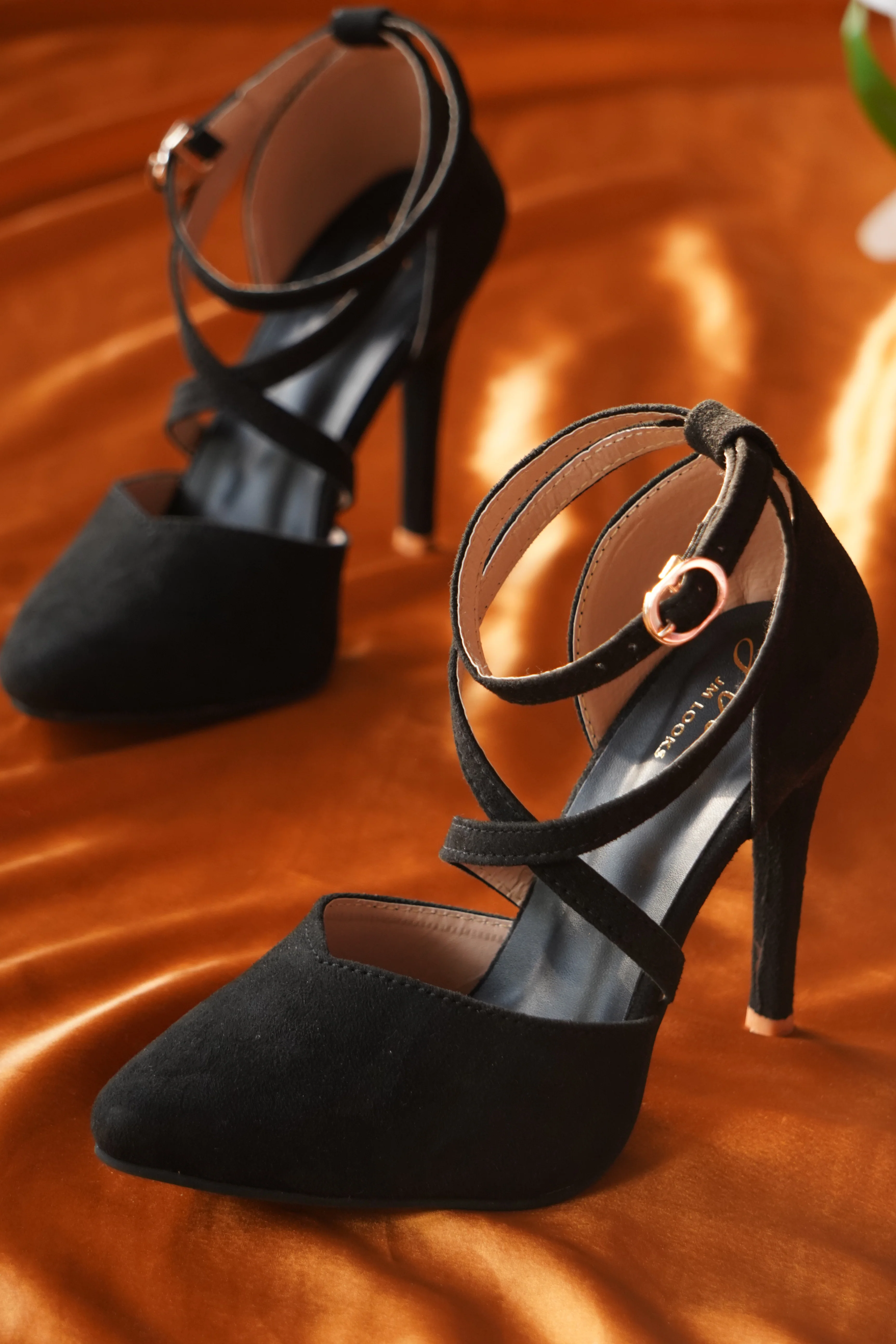 Strappy Stilettoes with Buckle Closure