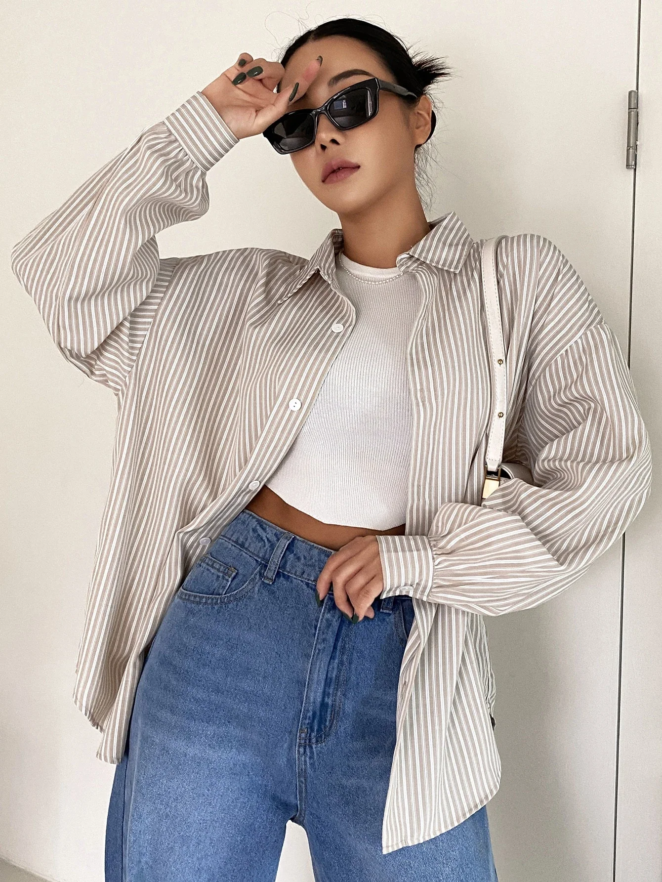 Striped Drop Shoulder Shirt