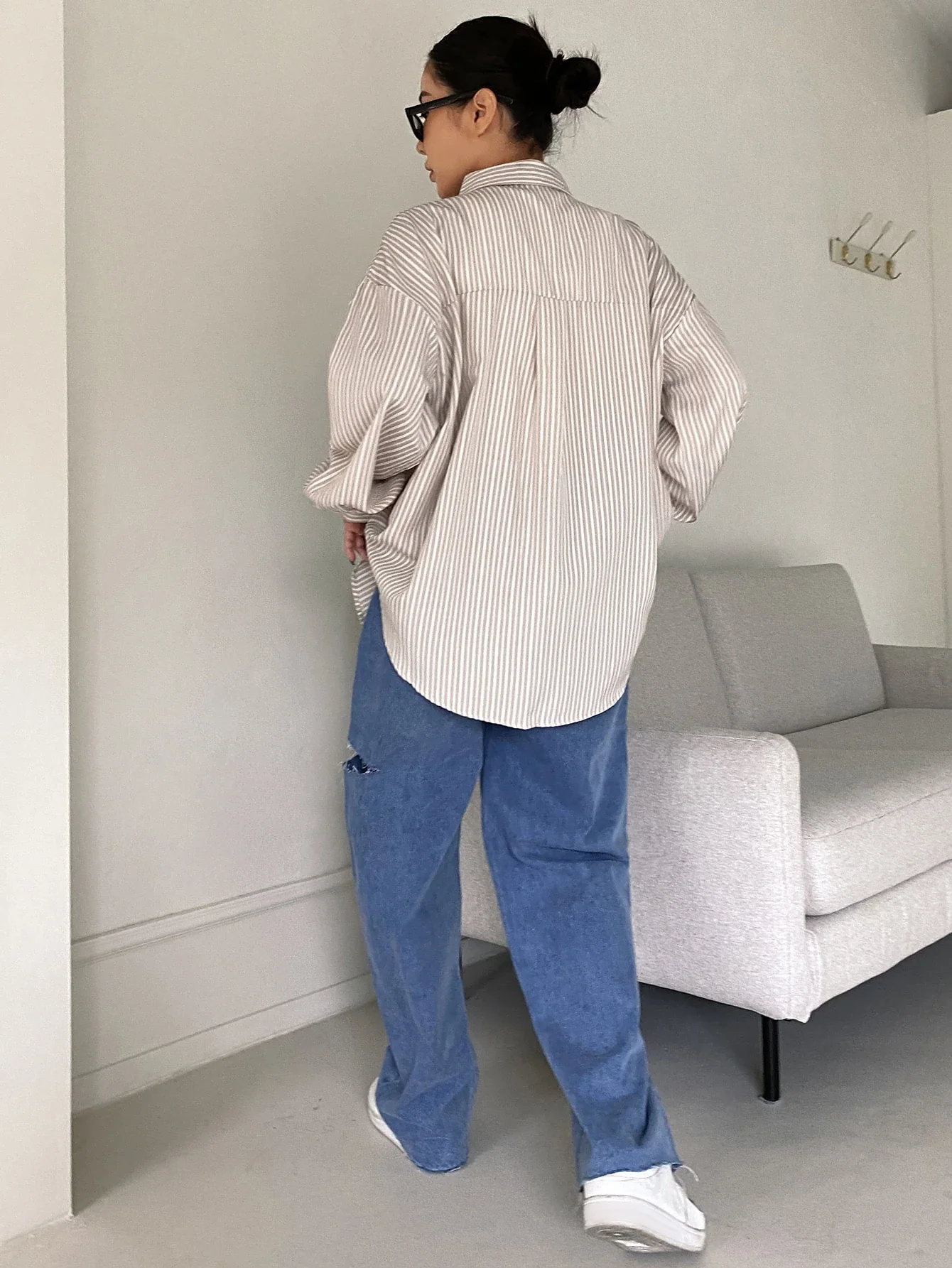 Striped Drop Shoulder Shirt - Image 2