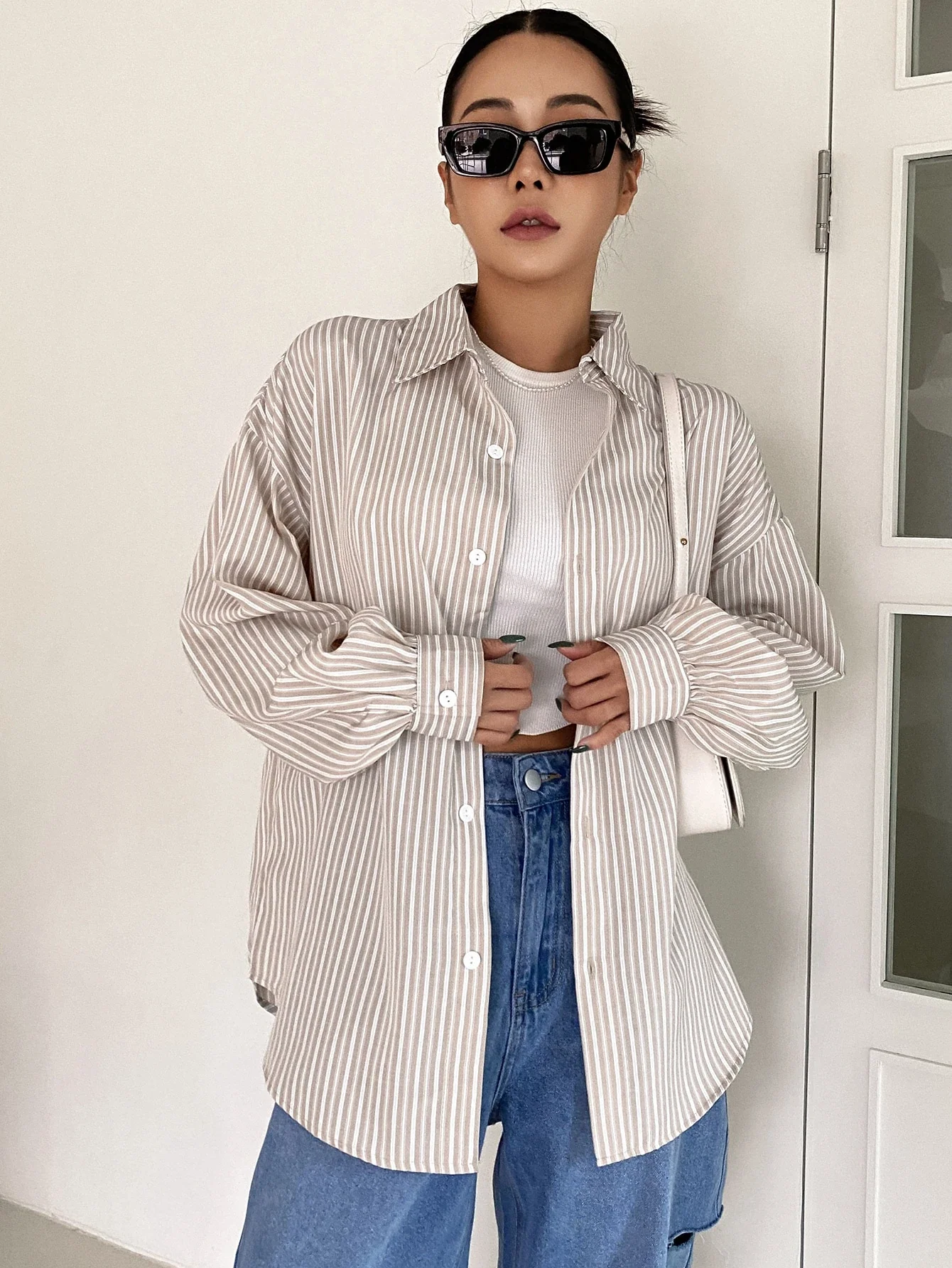 Striped Drop Shoulder Shirt - Image 5