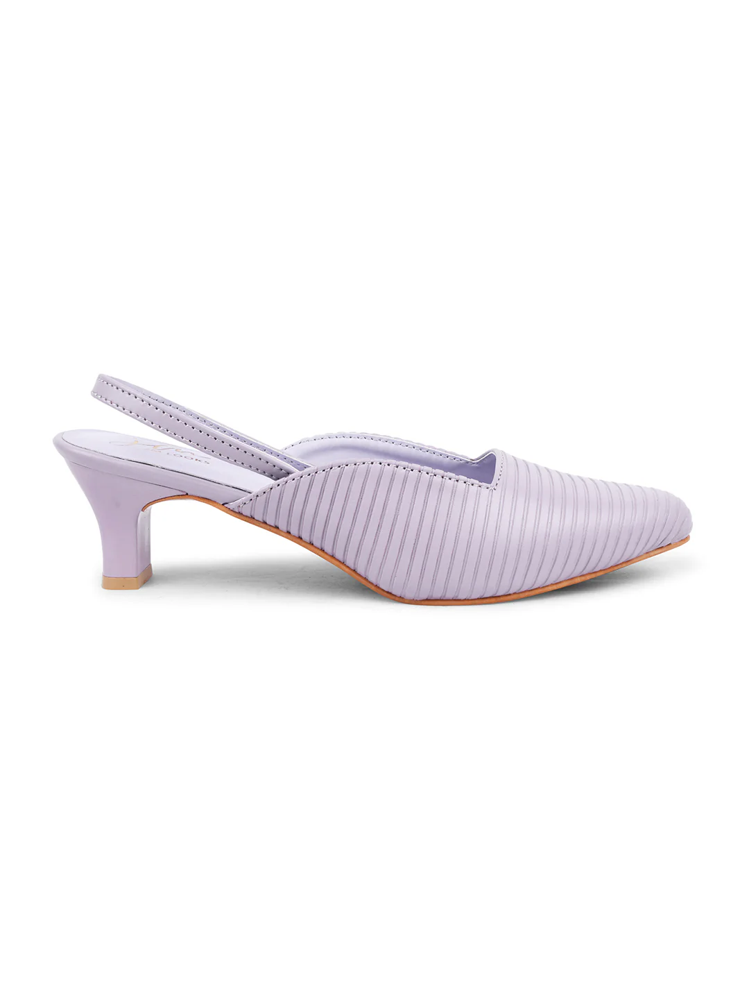Striped Slim Slingback Heel Mules - Image 11