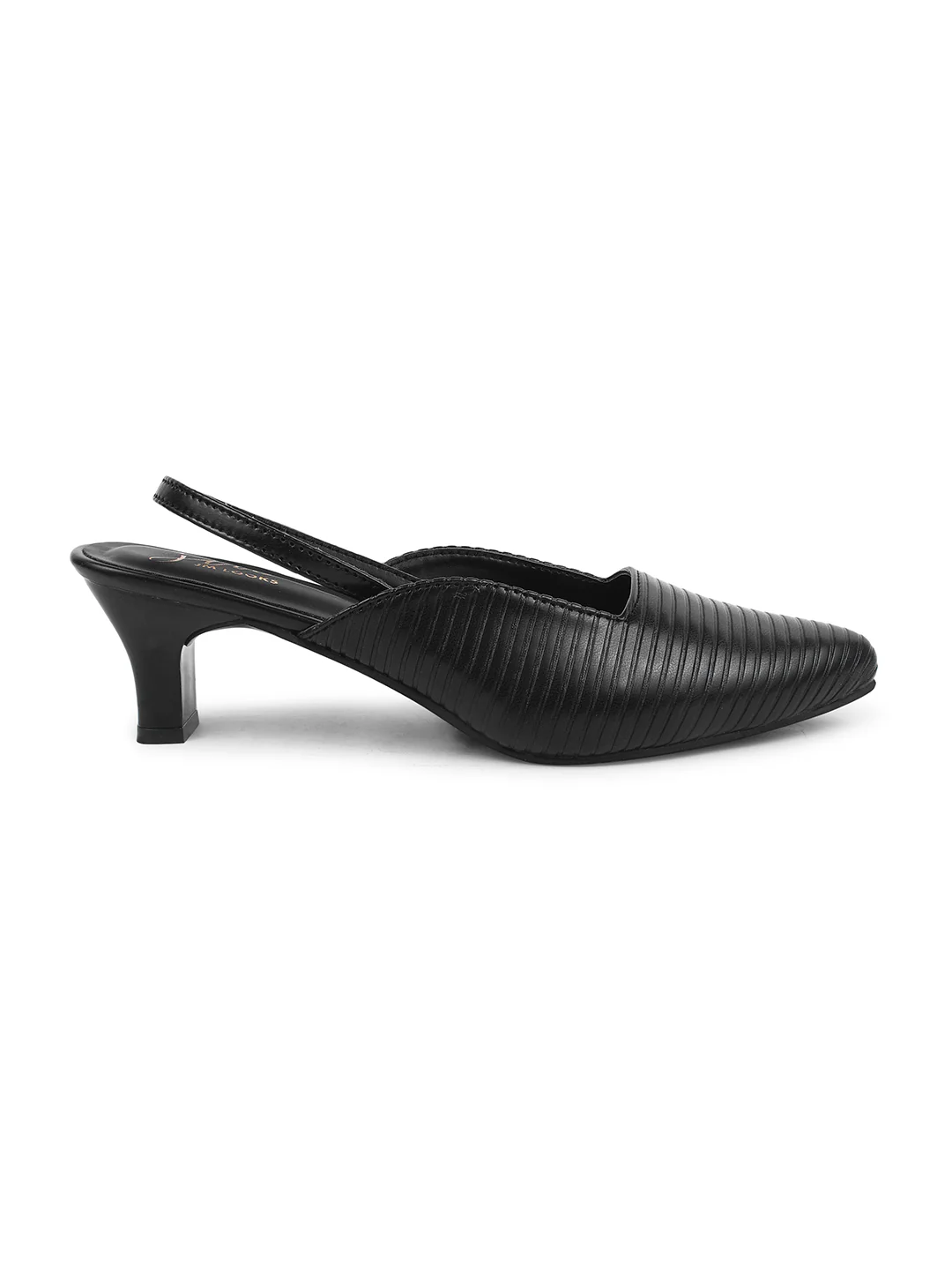 Striped Slim Slingback Heel Mules - Image 5