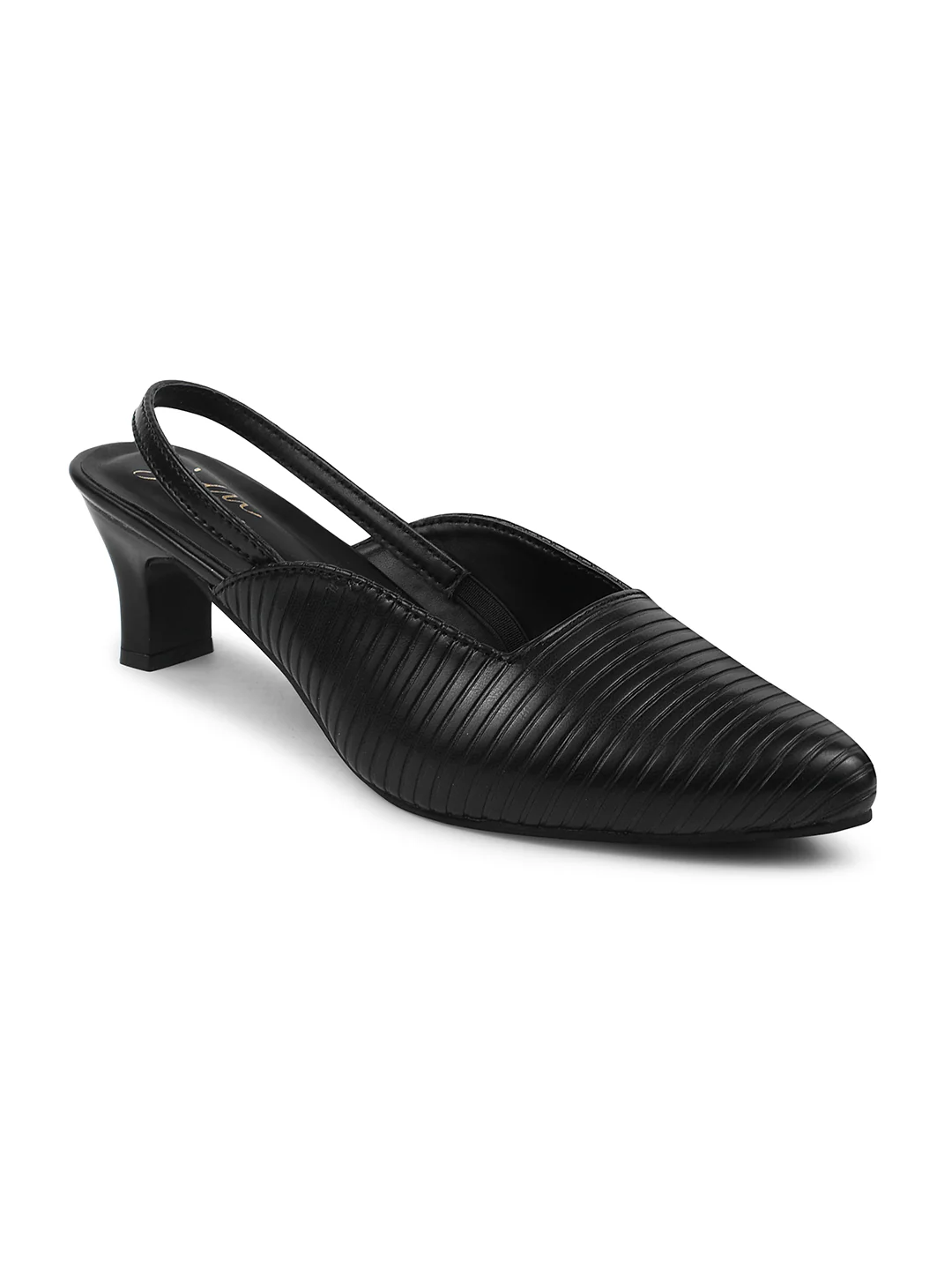 Striped Slim Slingback Heel Mules - Image 6
