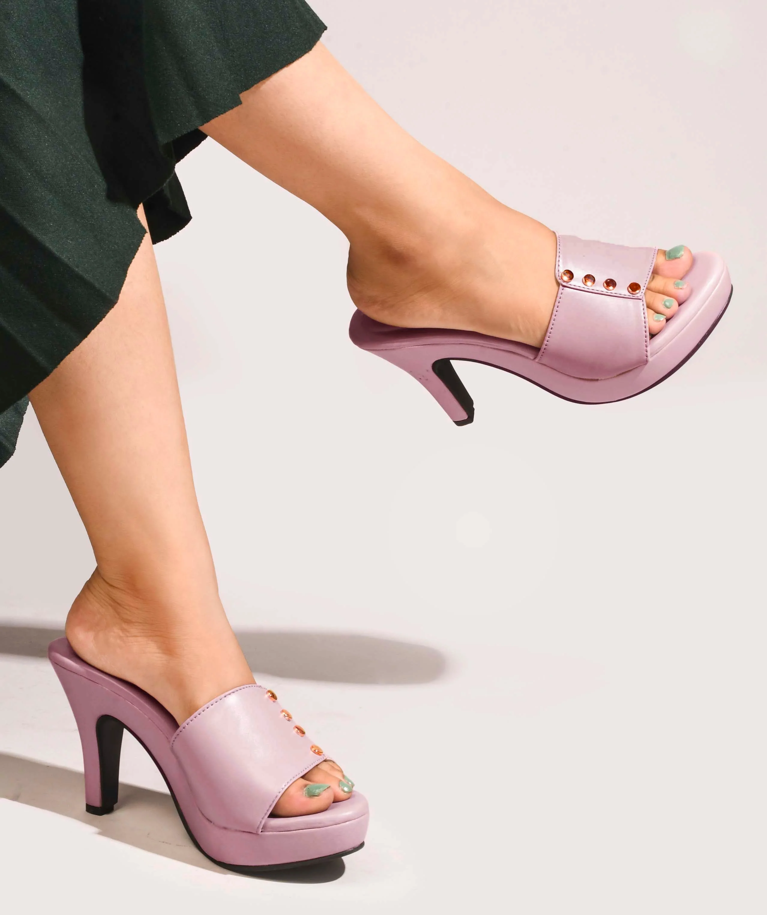 Jm Looks Women's Studded Platform Mules - Image 14