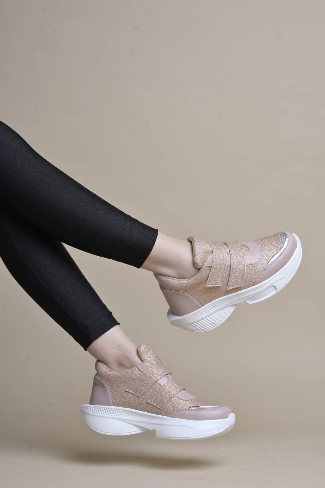 Jm Looks Glitter Strap Velcro Sneakers - Image 10