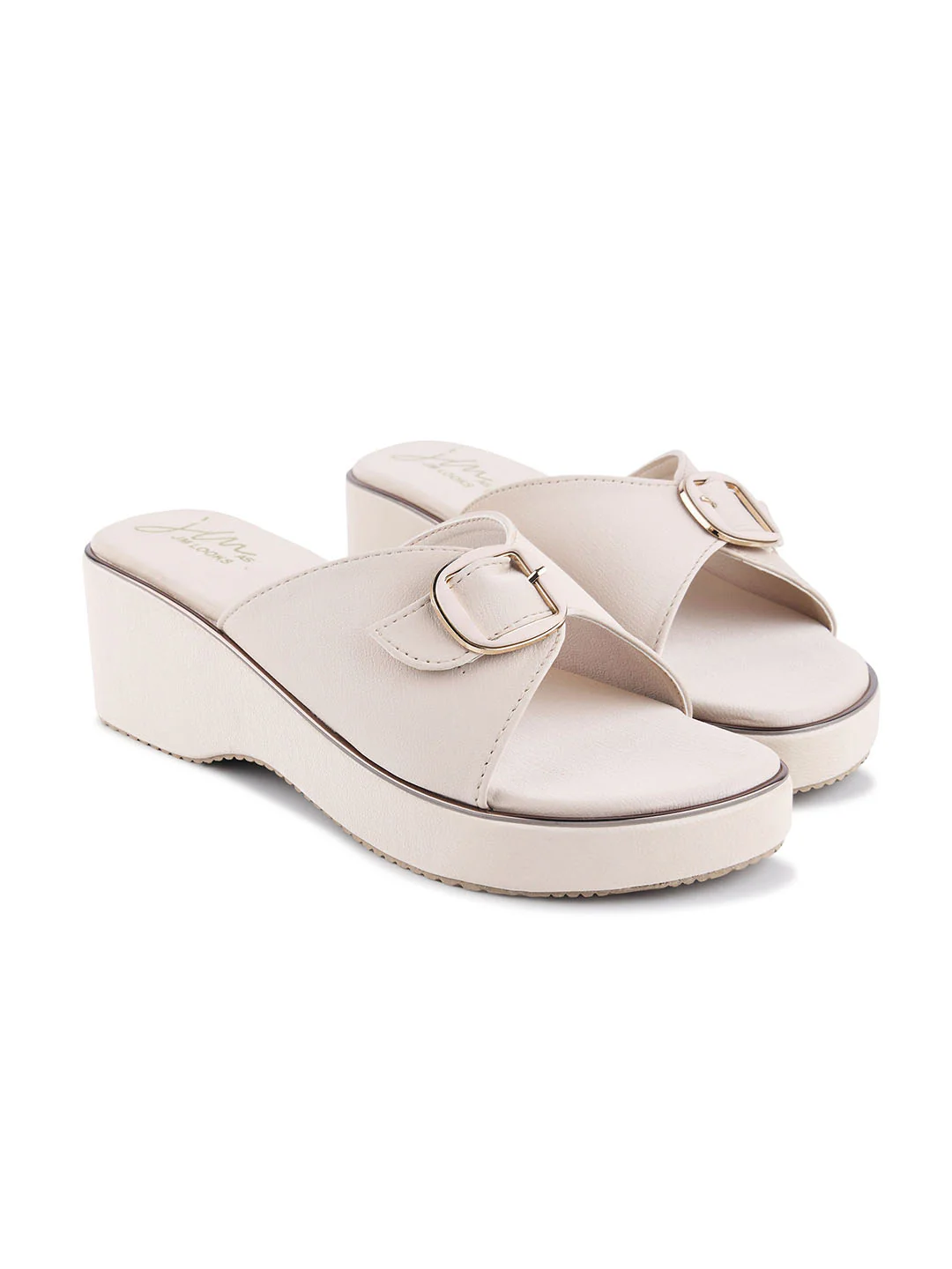 Stylish Buckle Strap Wedge Sandals - Image 11