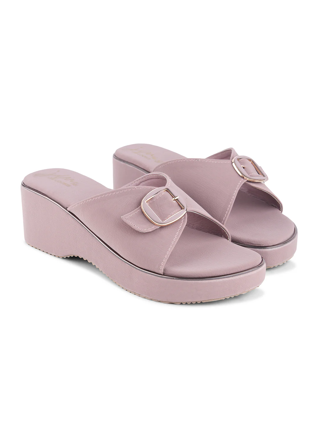 Stylish Buckle Strap Wedge Sandals - Image 17
