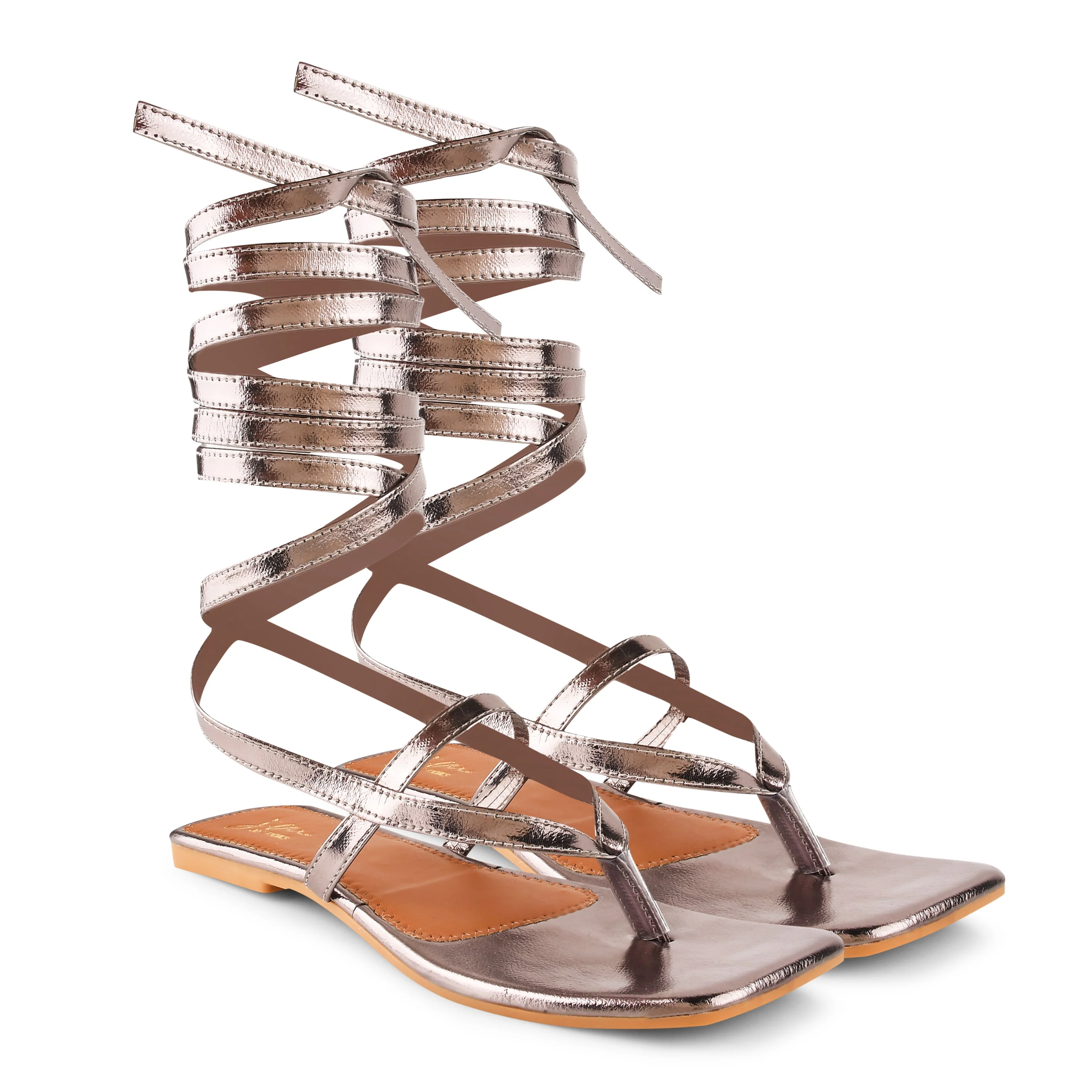 Jm Looks Women's Lace-Up Flat Sandals - Image 11