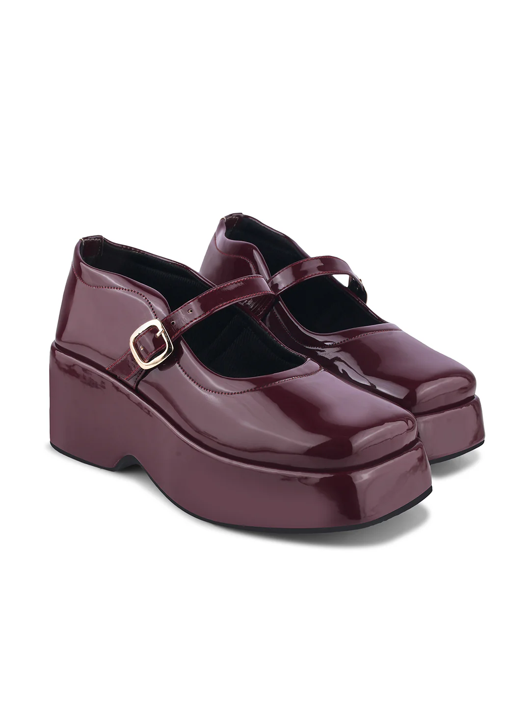 Stylish Chunky Mary Jane Sandals with Adjustable Strap - Image 12