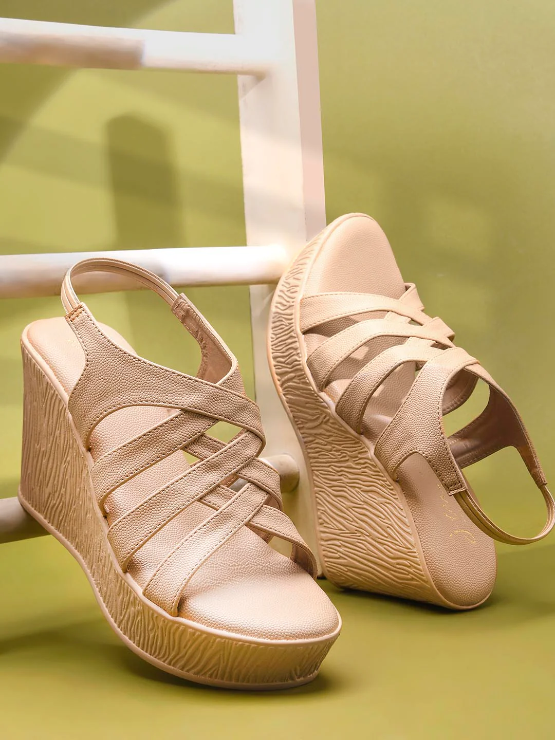 JM Looks Stylish Criss-Cross Wedge Sandals - Image 15