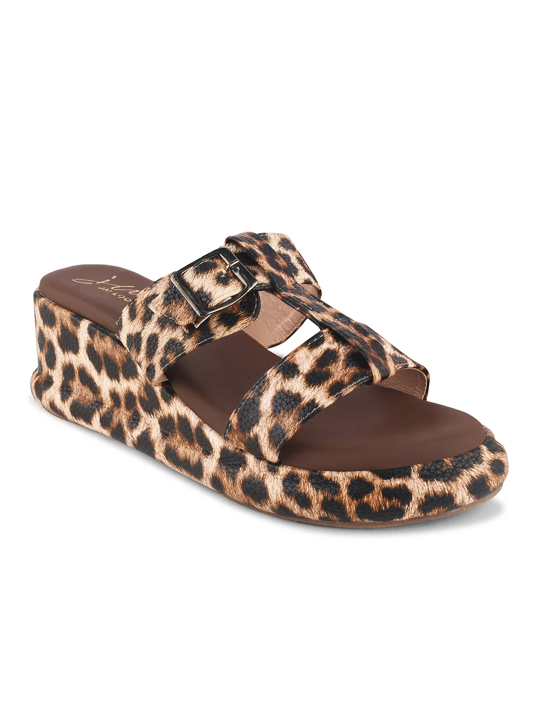 Stylish Leopard Pattern Comfort Wedge Sandals - Image 12