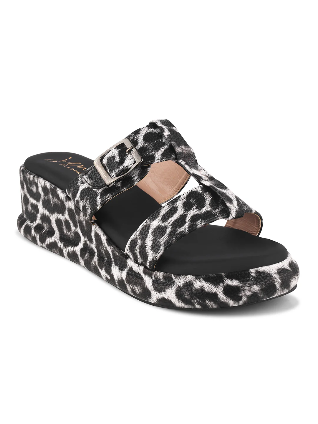 Stylish Leopard Pattern Comfort Wedge Sandals - Image 8