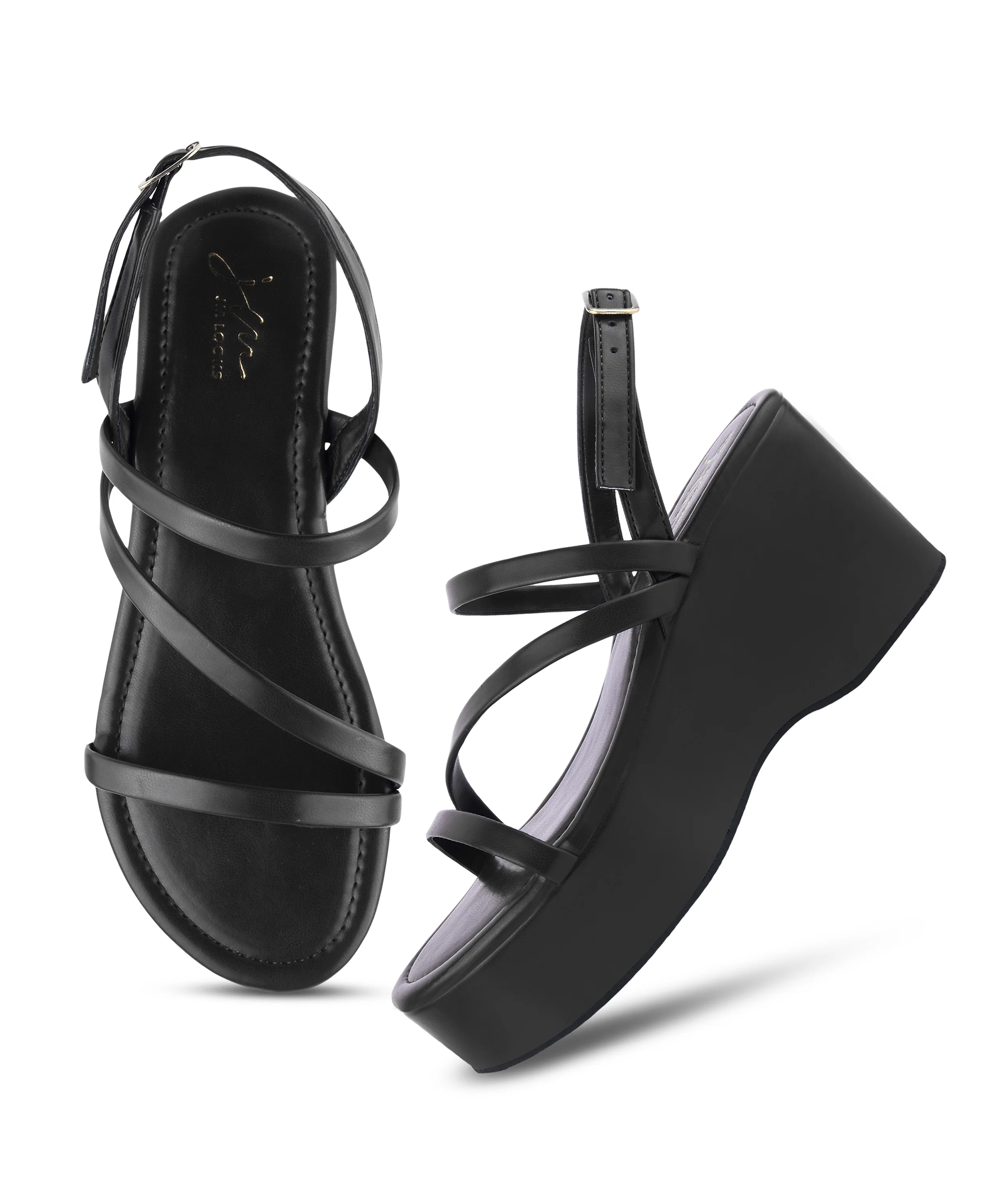 Stylish Open-Toe Heels with Wrap Strap Design - Image 5