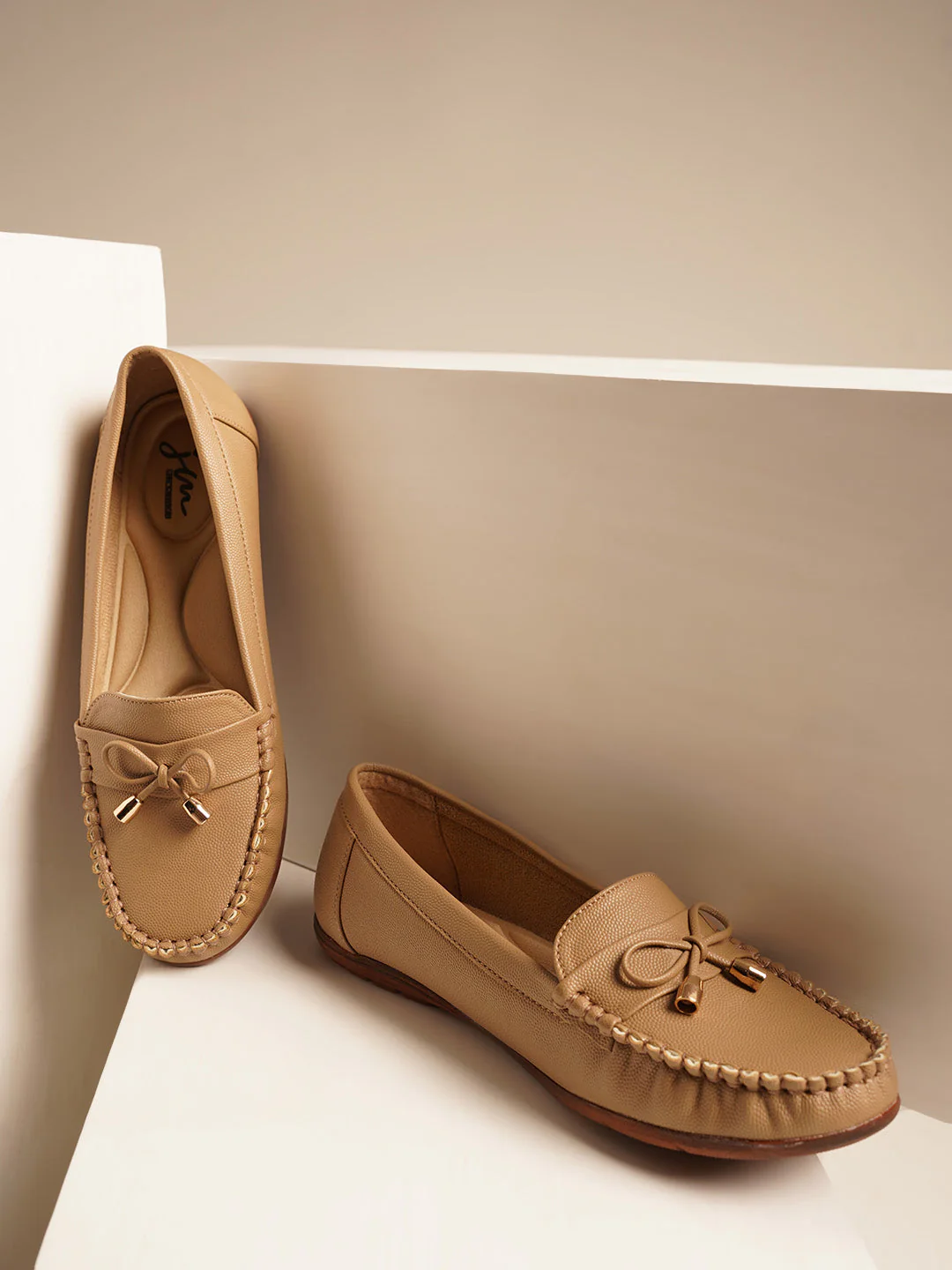 JM Looks Women's Bow Detail Driving Loafers
