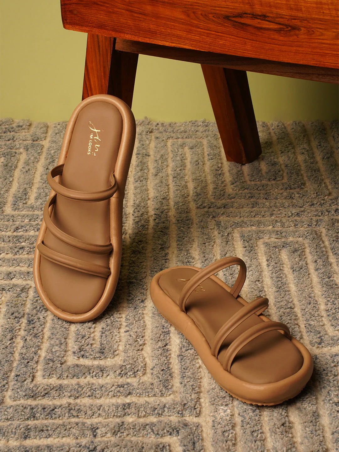 JM Looks Multi-Strap Comfort Flat Sandals