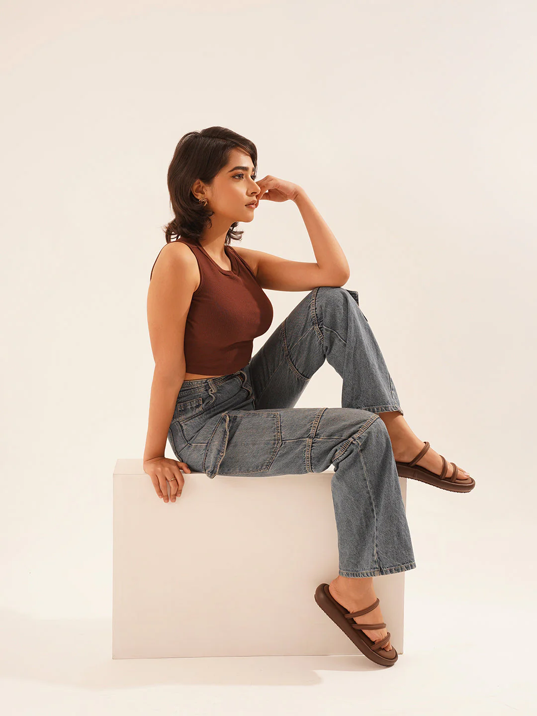 JM Looks Multi-Strap Comfort Flat Sandals - Image 5