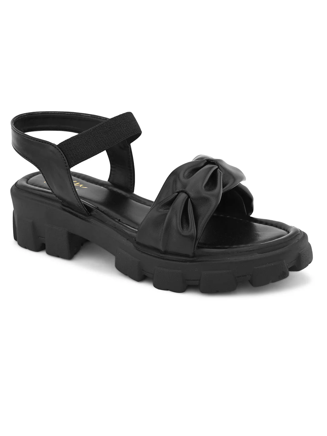 Jm Looks Chunky Bow Ankle Strap Sandals for Women & Girls - Image 12