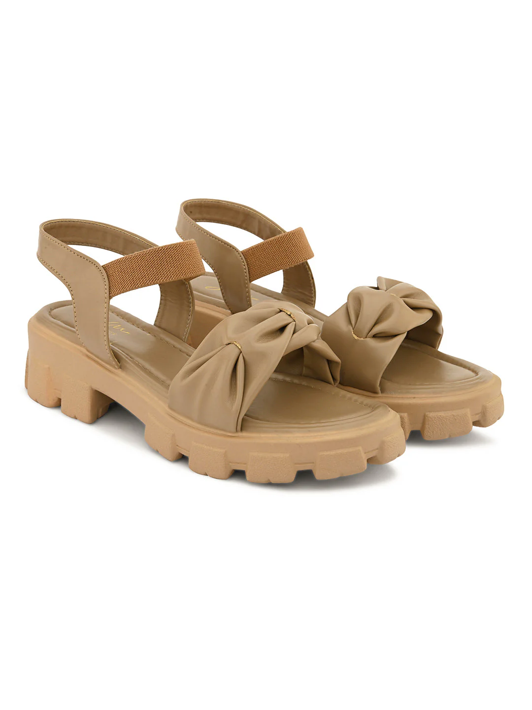 Jm Looks Chunky Bow Ankle Strap Sandals for Women & Girls - Image 5