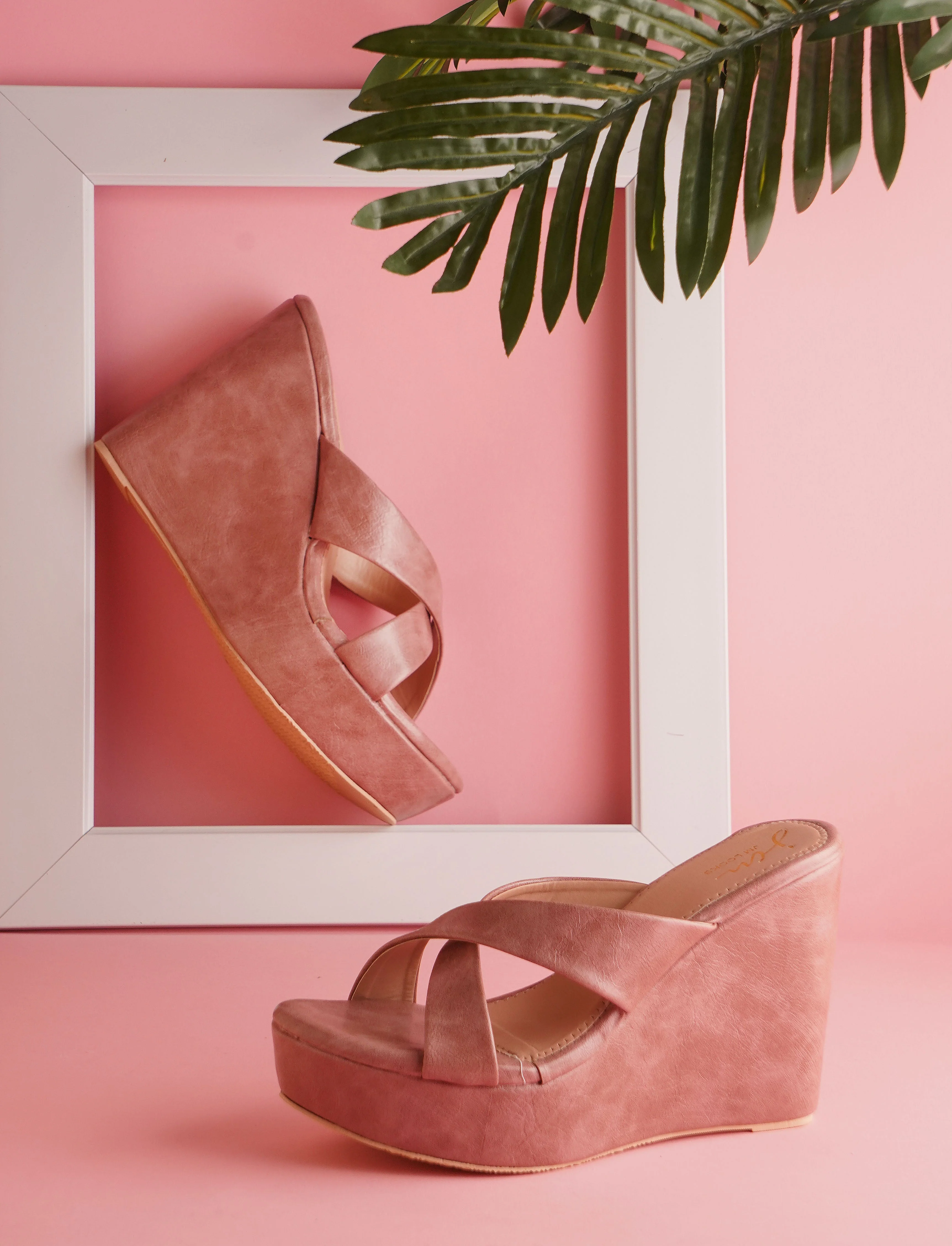 Jm Looks Chic Cross-Strap Wedge Heels for Women & Girls
