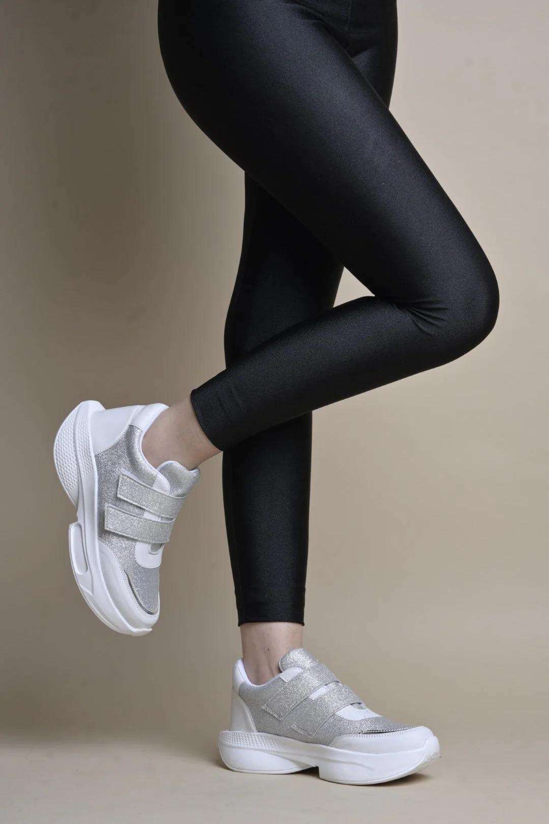Jm Looks Glitter Strap Velcro Sneakers - Image 14