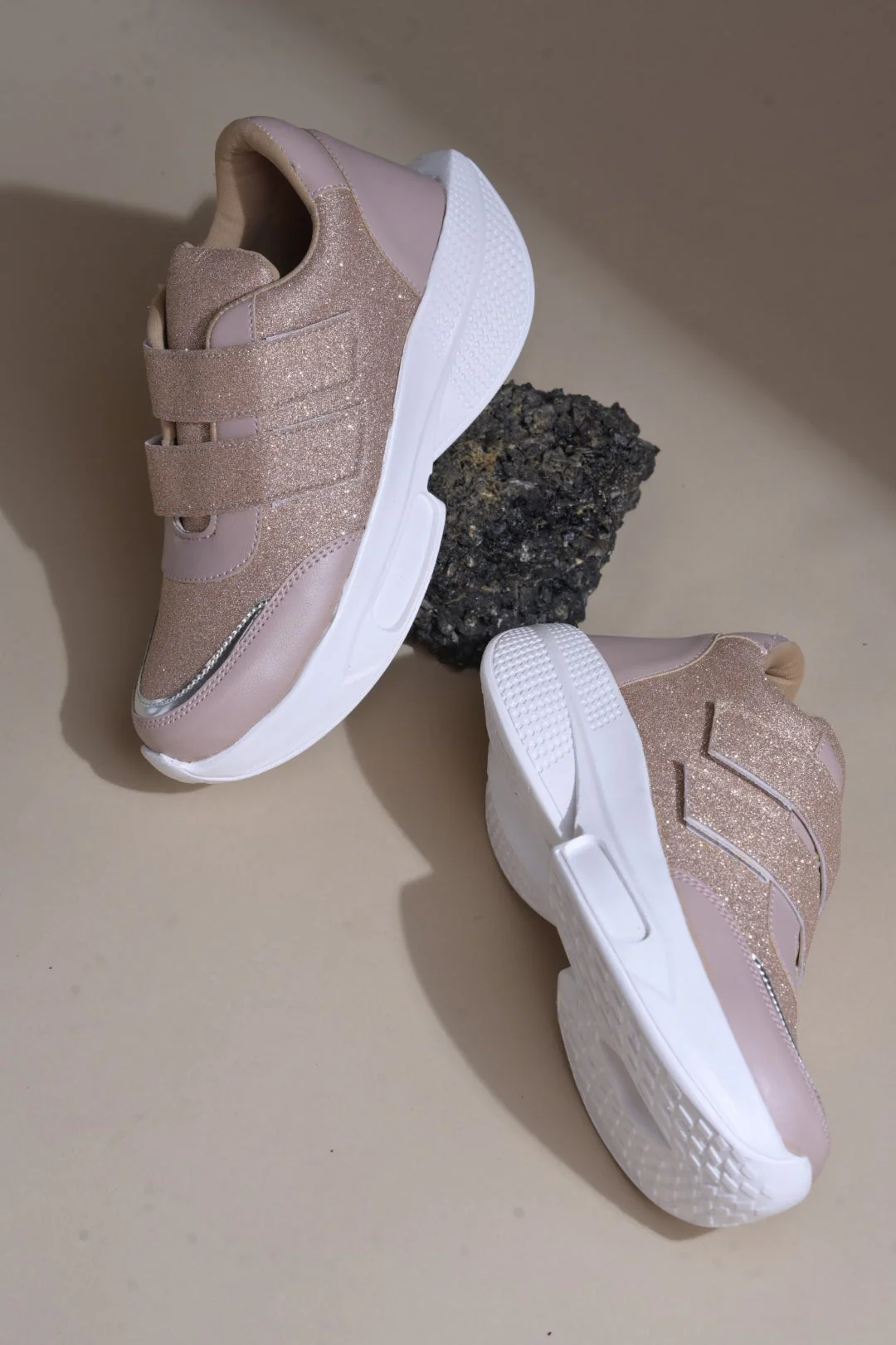 Jm Looks Glitter Strap Velcro Sneakers - Image 15