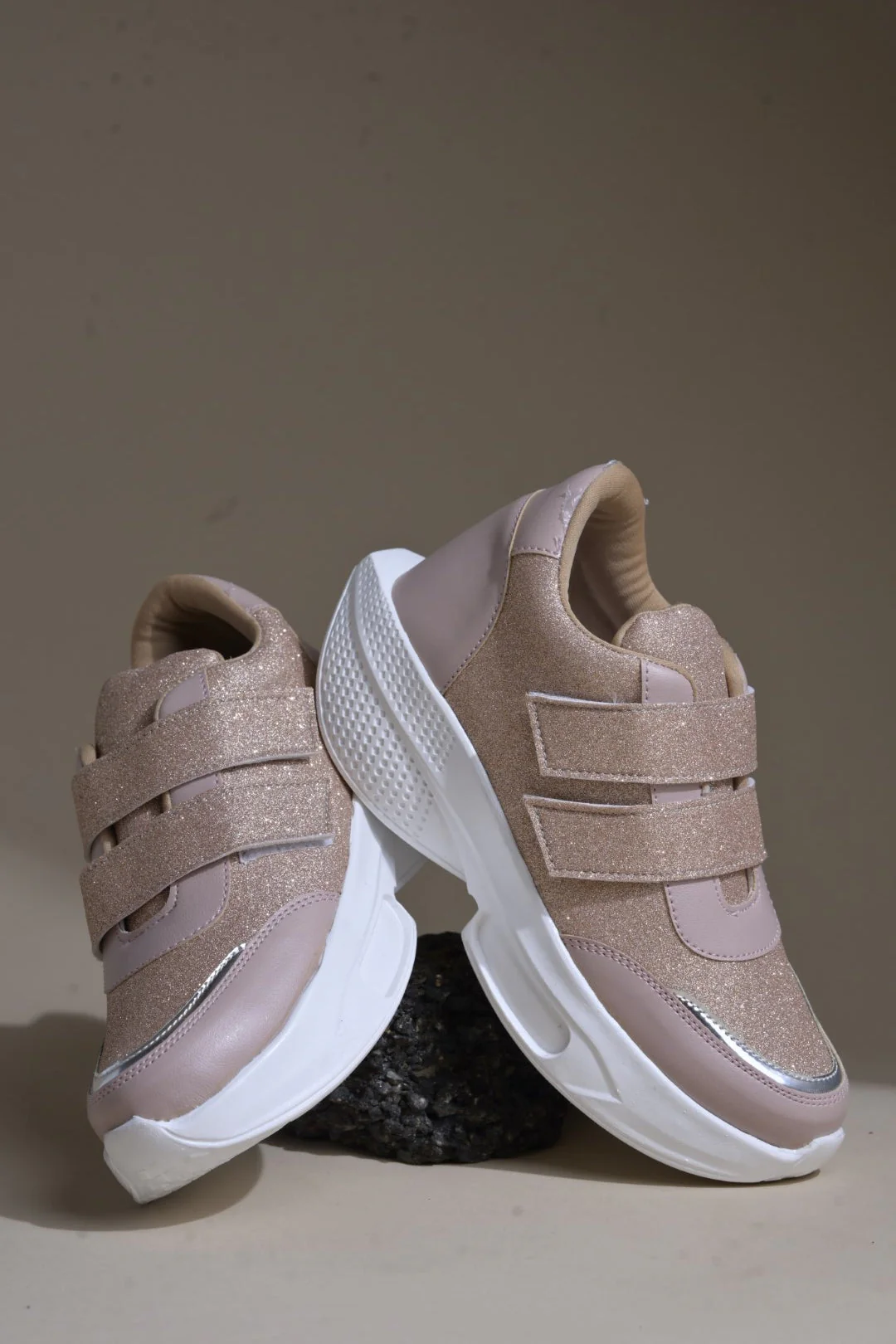 Jm Looks Glitter Strap Velcro Sneakers - Image 16
