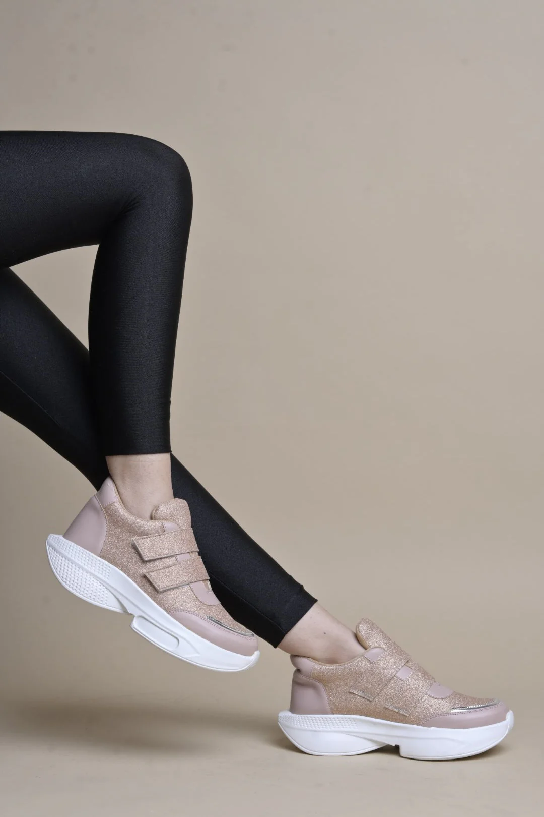 Jm Looks Glitter Strap Velcro Sneakers - Image 8
