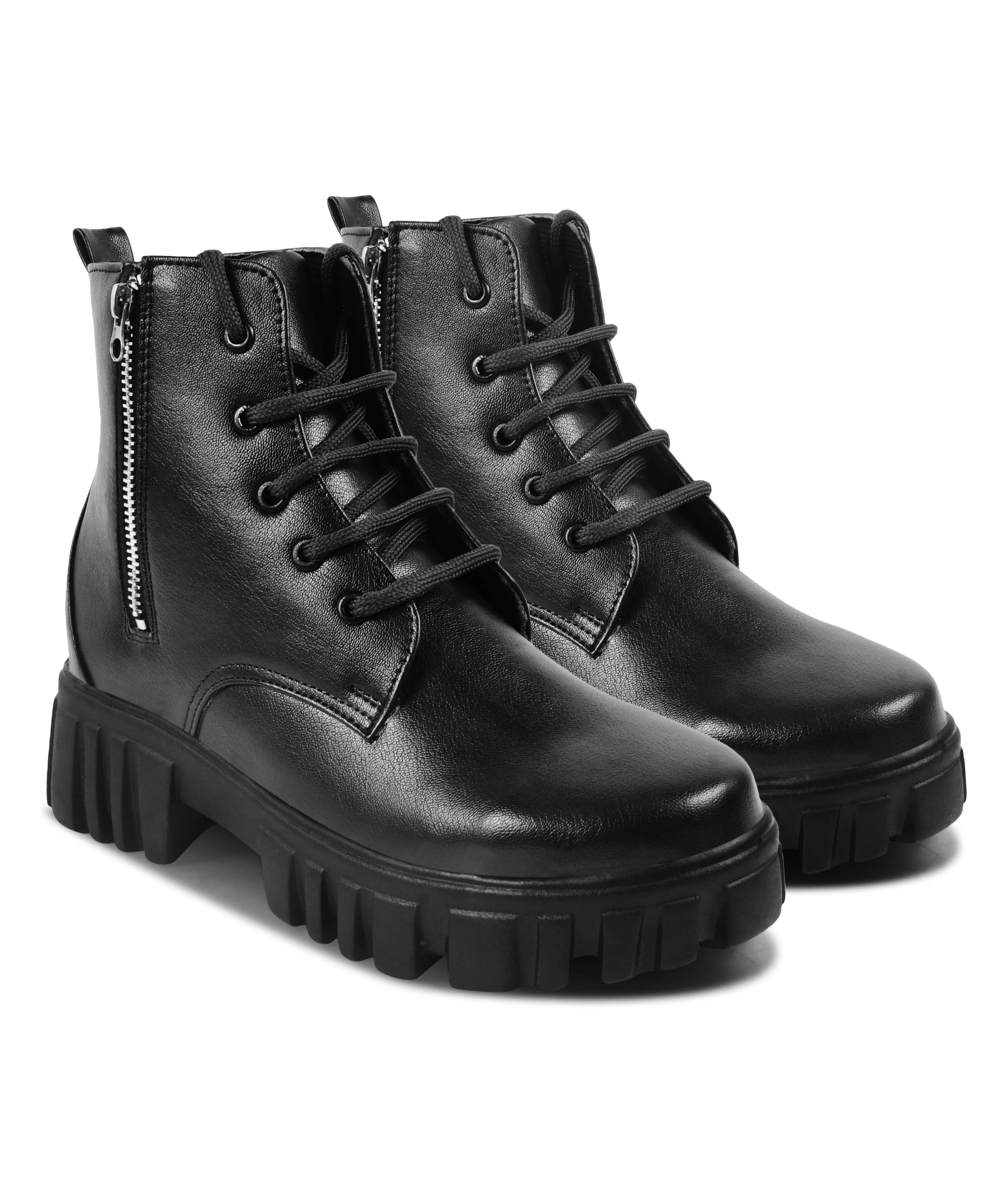 JM Looks Stylish Zip-Up Ankle Boots - Image 6