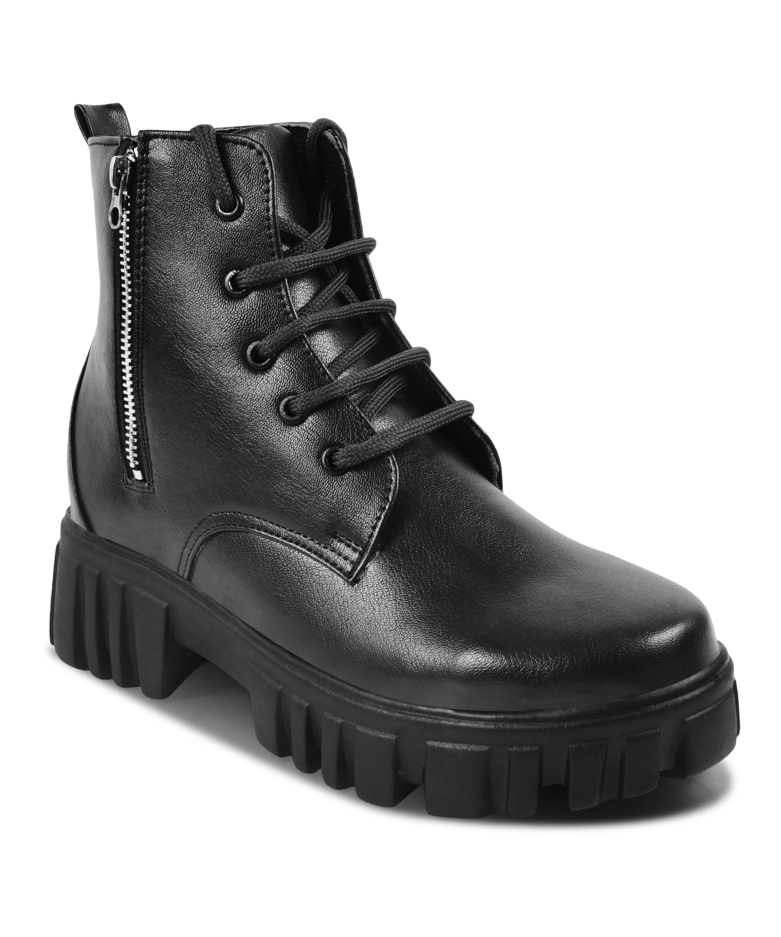 JM Looks Stylish Zip-Up Ankle Boots - Image 7