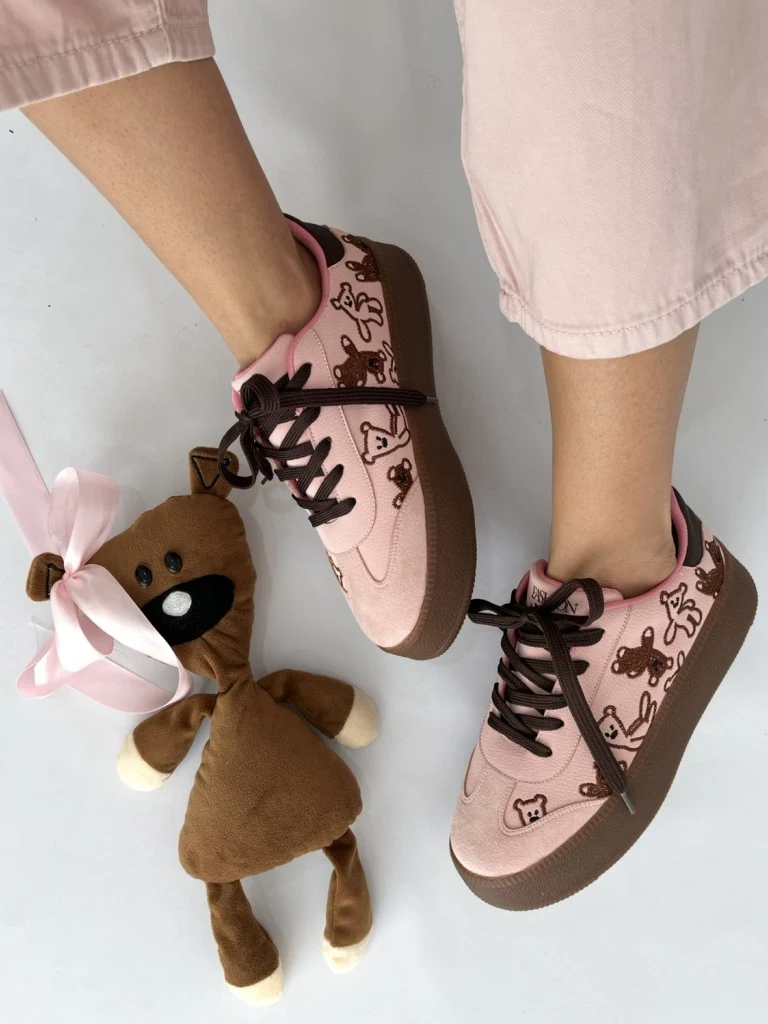 Suede Cute Teddy Sneakers