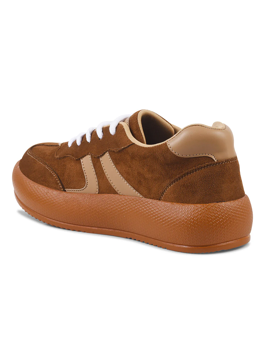 Suede lace up sneakers with cushioned sole - Image 14